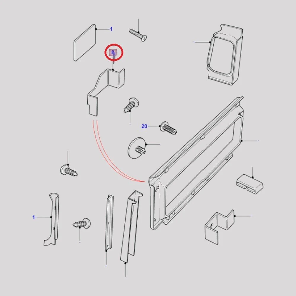 Defender Hard Top Trim Retainer Bracket – DDS Metals