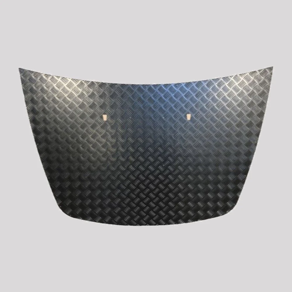 Discovery 2 Chequer Plate Bonnet Protector – Black powder coated – DDS Metals