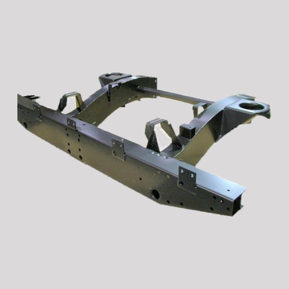 Defender 90 Tdi Rear Third Chassis (900mm Legs) – Heavy duty, Black powder coated – DDS Metals