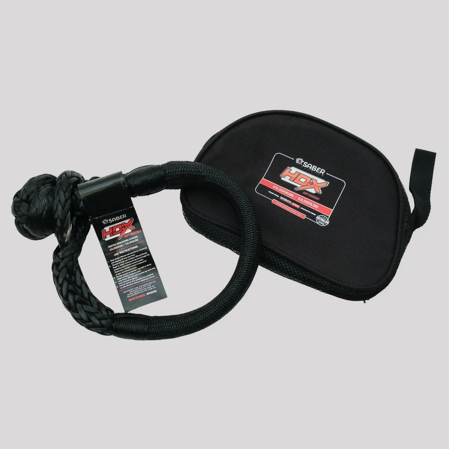 SaberPro 24,000kg HDX Technora Bound Soft Shackle – Saber Offroad