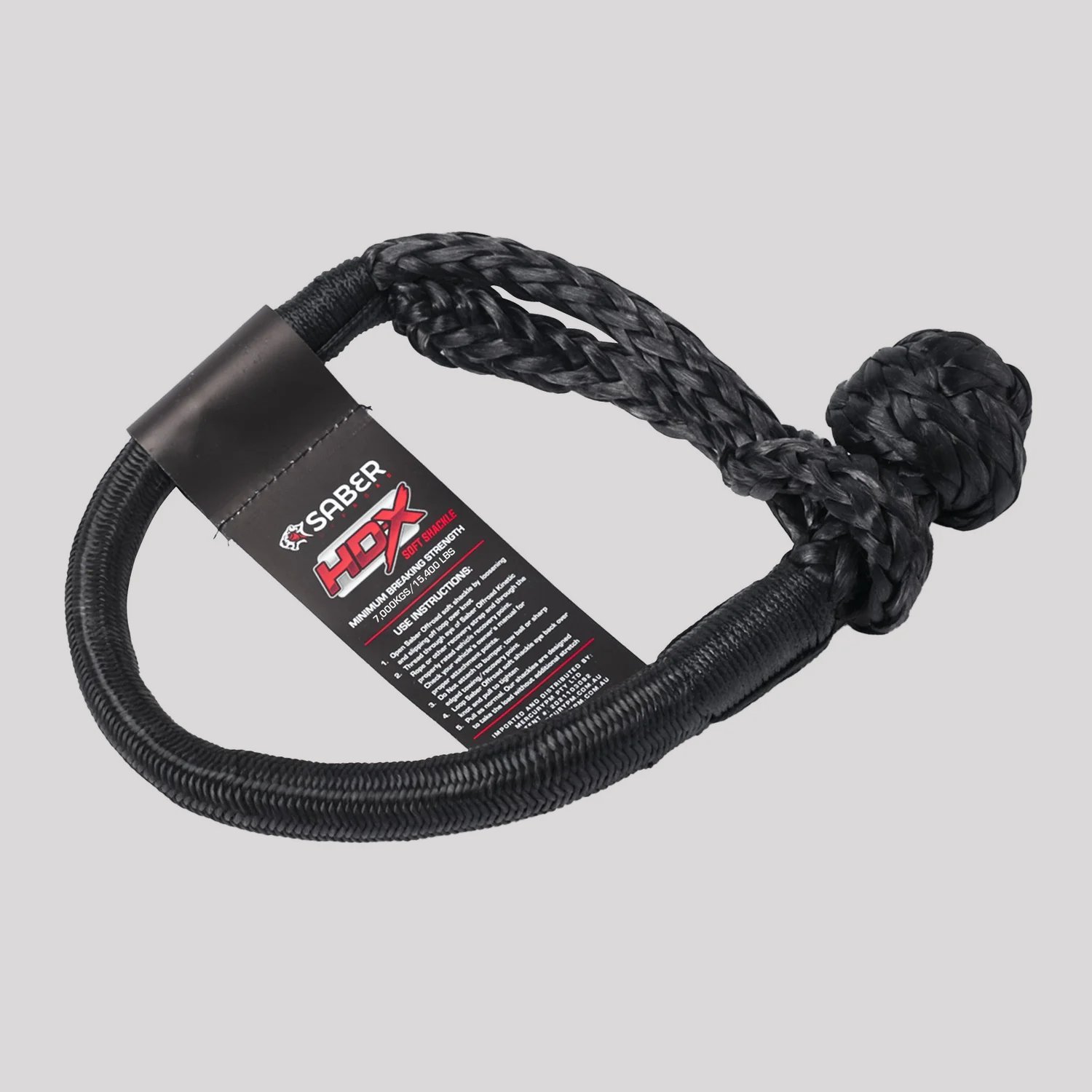 Saber 7000KG HDX Technora Bound Soft Shackle – Saber Offroad