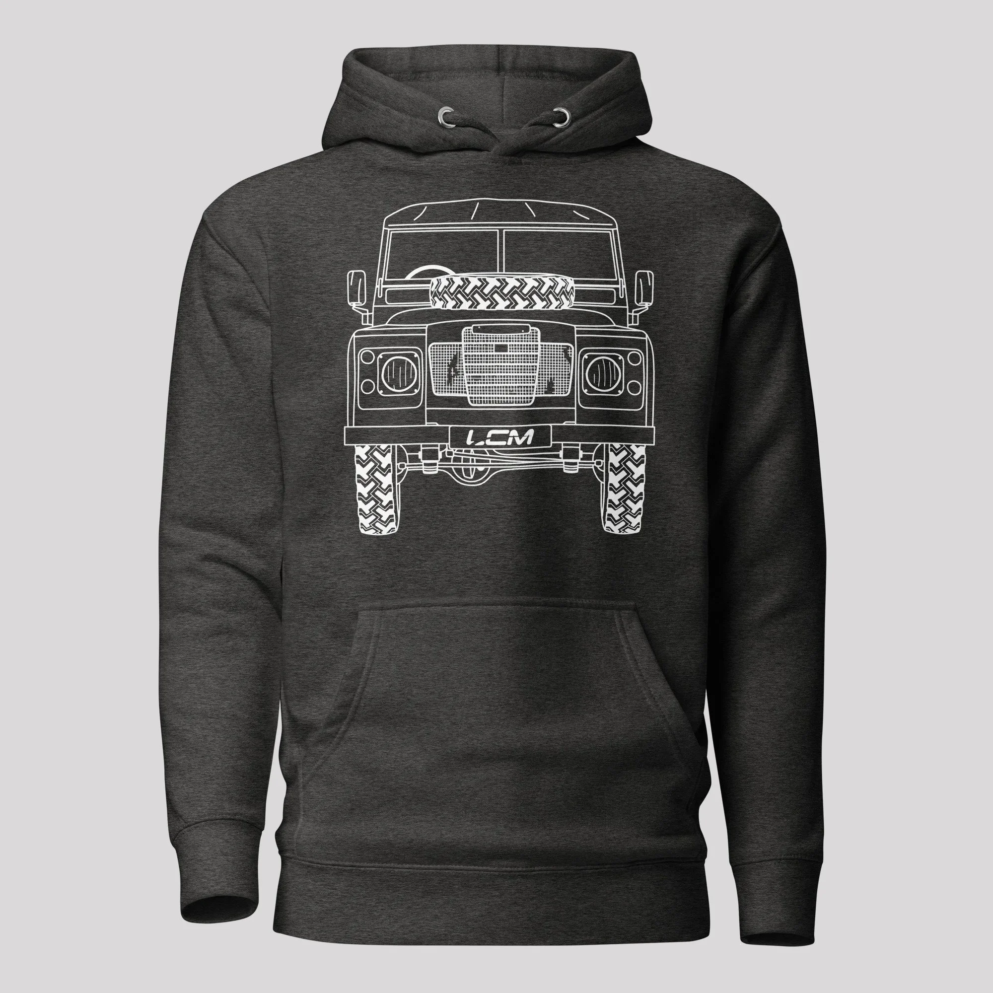 Land Rover Series Hand Drawn hoodie – Charcoal Heather