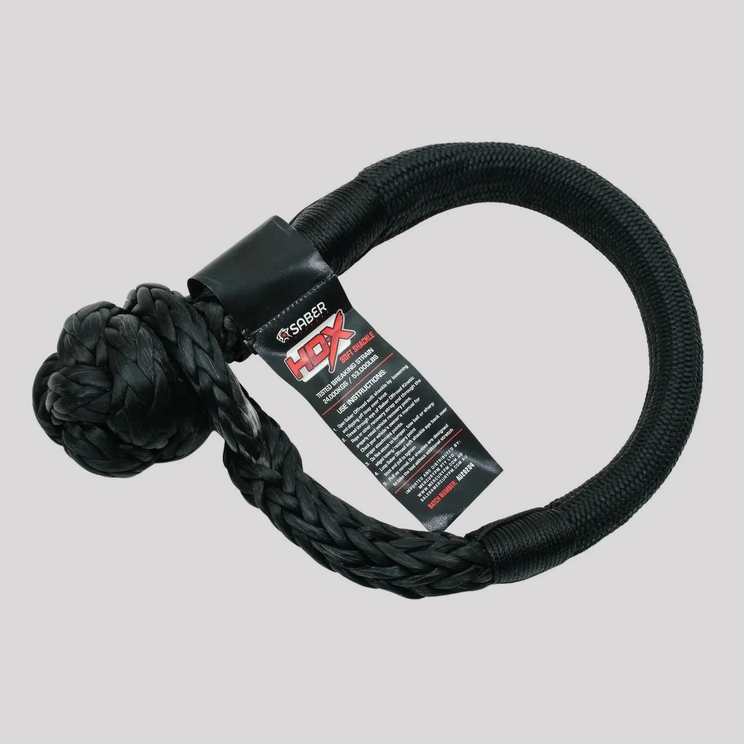 Saber 20,000KG HDX SaberPro Technora Bound Soft Shackle – Saber Offroad