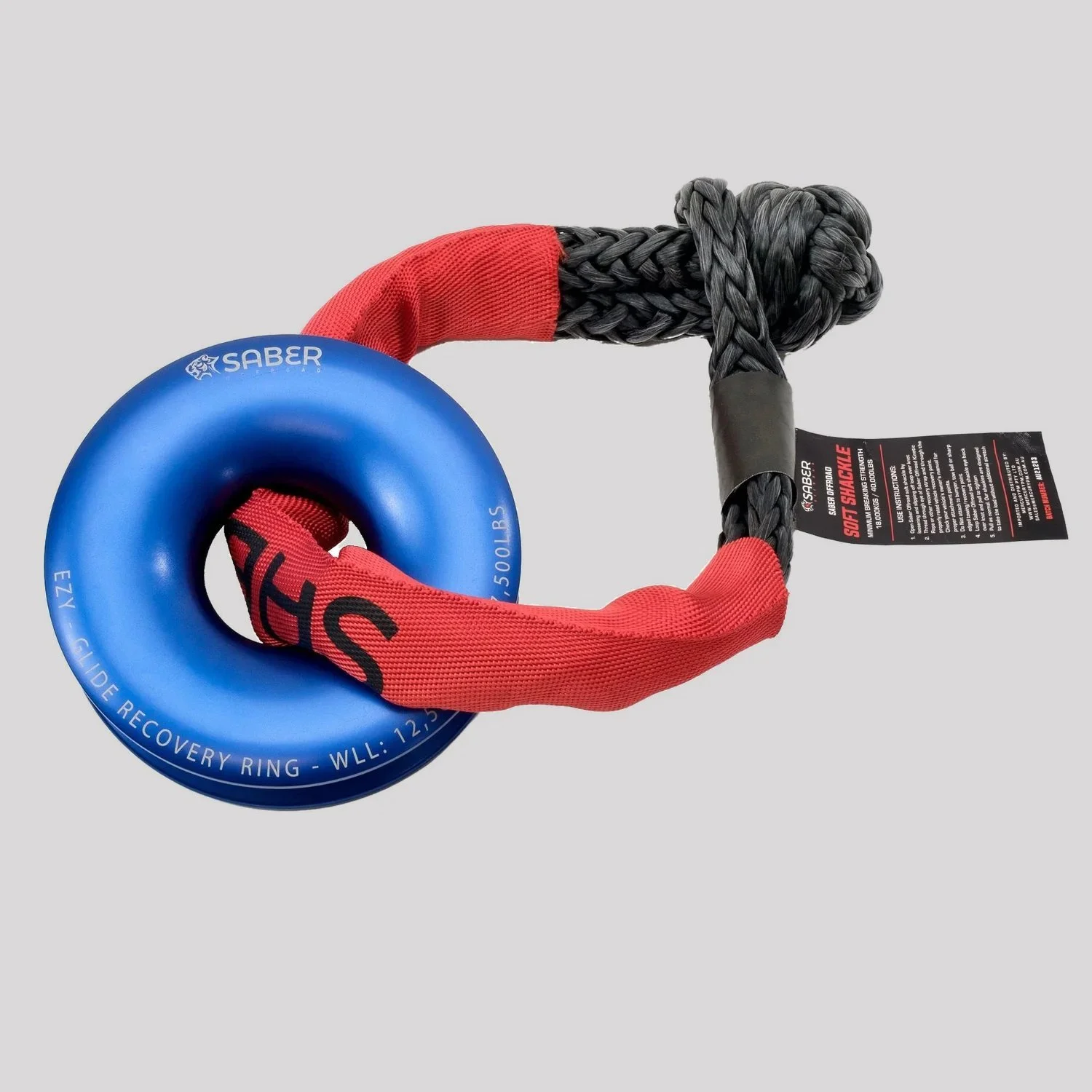 Saber Ezy-Glide Recovery Ring + 18K Sheath Soft Shackle Kit – Saber Offroad