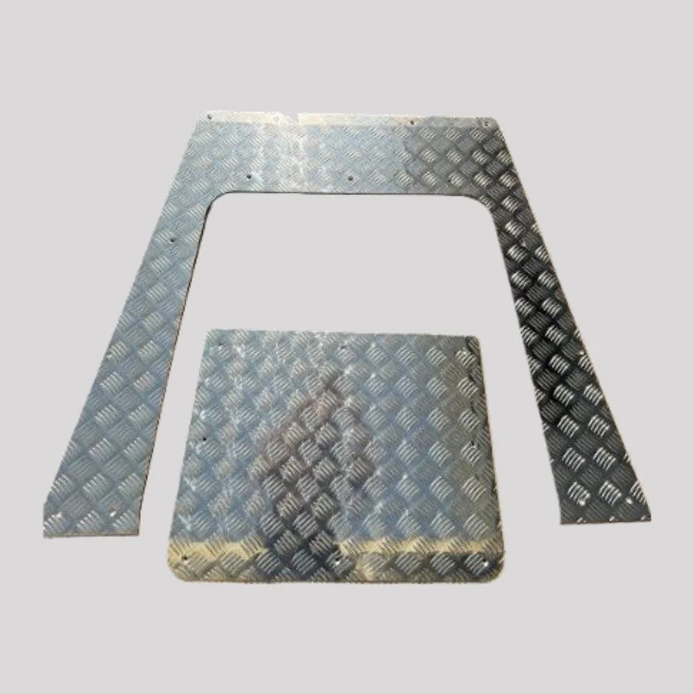 Defender Puma Chequer Plate Bonnet Protector with Countersunk Stainless Fittings – 2mm, Mill finish (bare aluminium) / 3mm, Mill finish (bare aluminium) – DDS Metals
