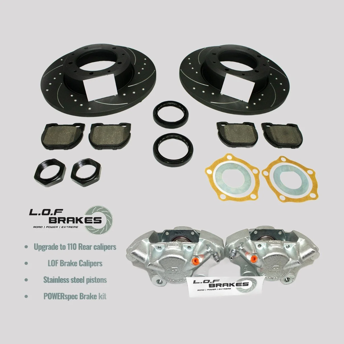 LOF POWERspec Rear Big Brake Kit - Defender 90