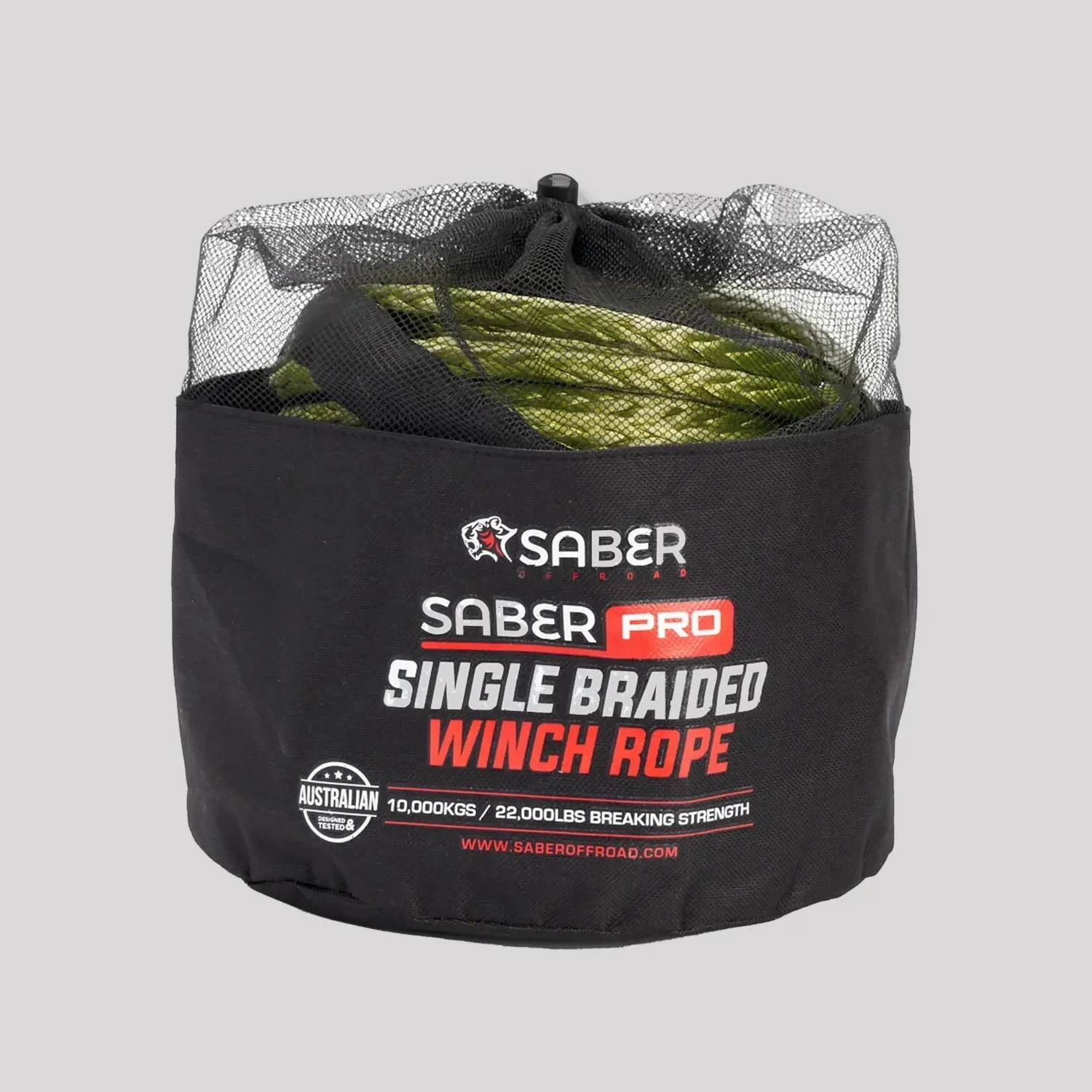 SaberPro Single Braided Winch Rope 9,500KG - 30M – Saber Offroad