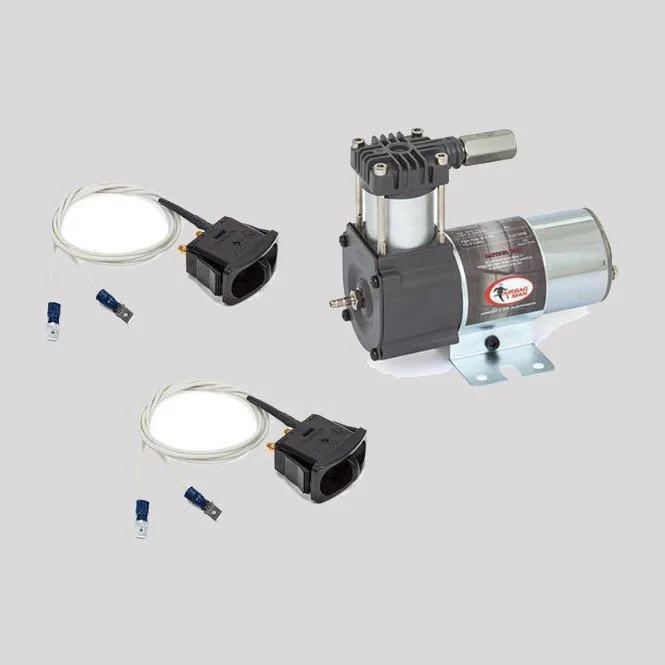 Pedders Dual Electric Paddle Air Control Kit with Light Duty Compressor (no gauge) for Defender 90/110/130, Discovery 1/2 & more