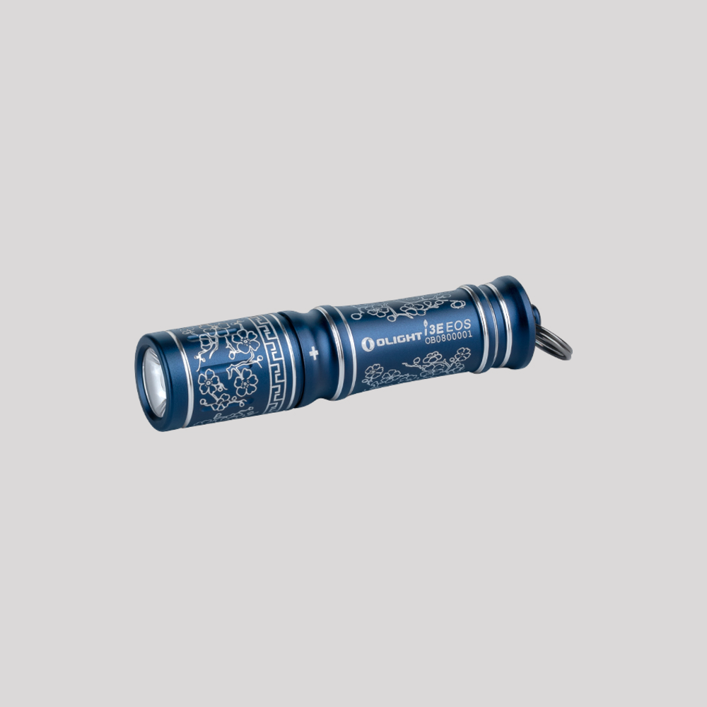 Olight i3E EOS AAA Keychain Torch – Blue Porcelain