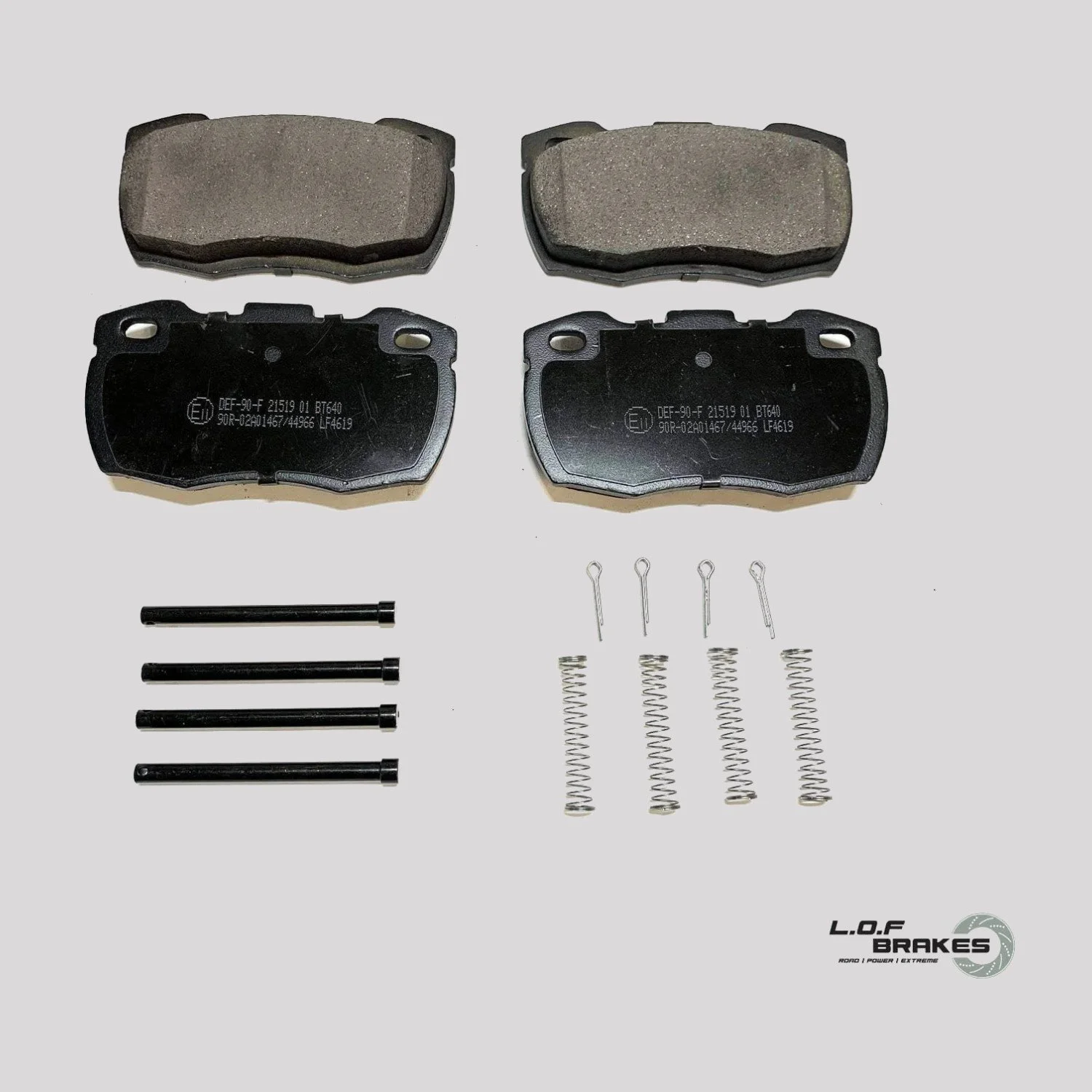 LOF ROADspec Front Brake Pads - Defender Solid (94-16)