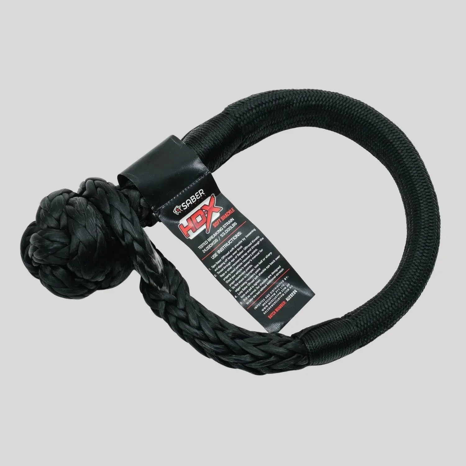SaberPro 24,000kg HDX Technora Bound Soft Shackle – Saber Offroad