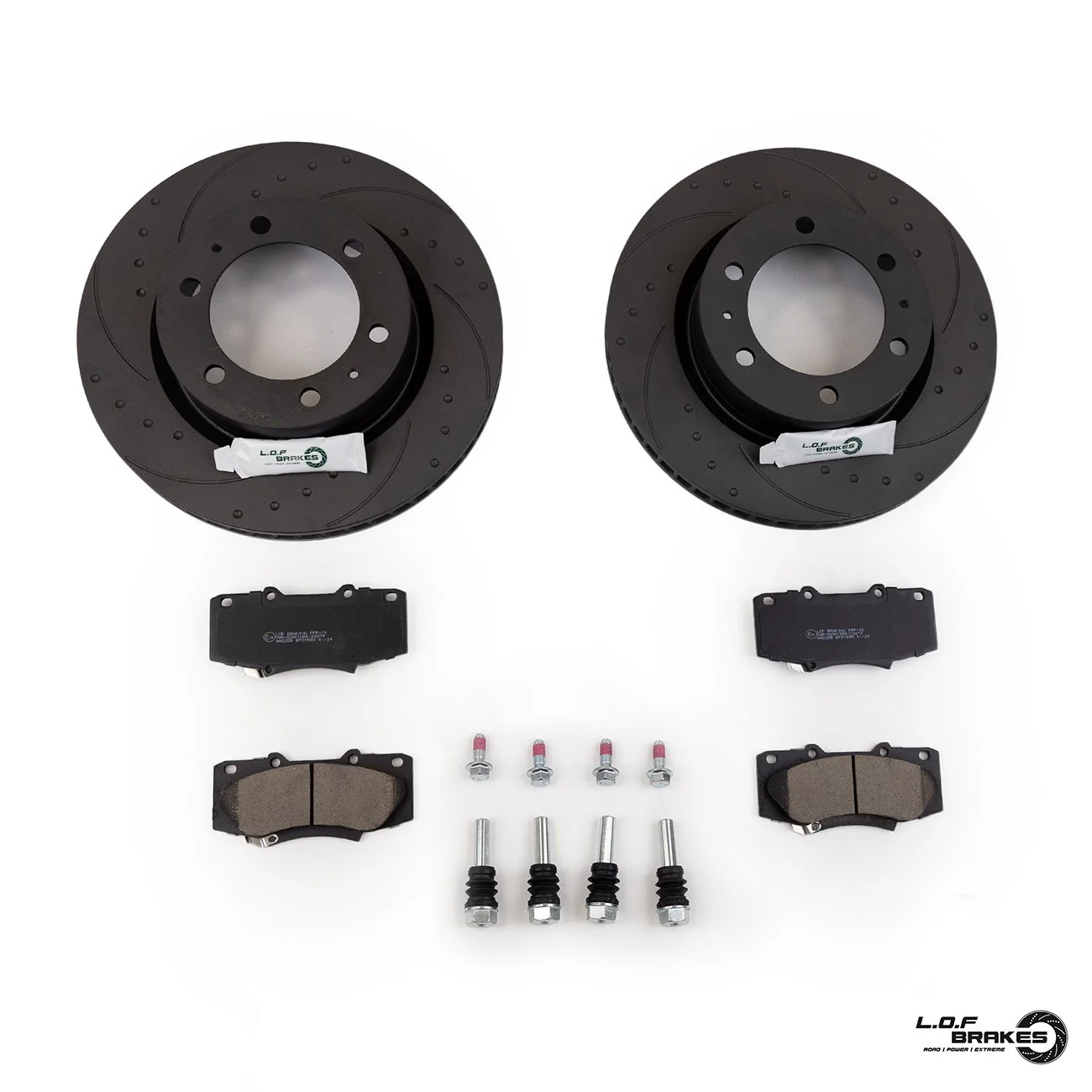 LOF POWERspec Front Brake Kit - Toyota Hilux 2.5 (07-15) Non ESP