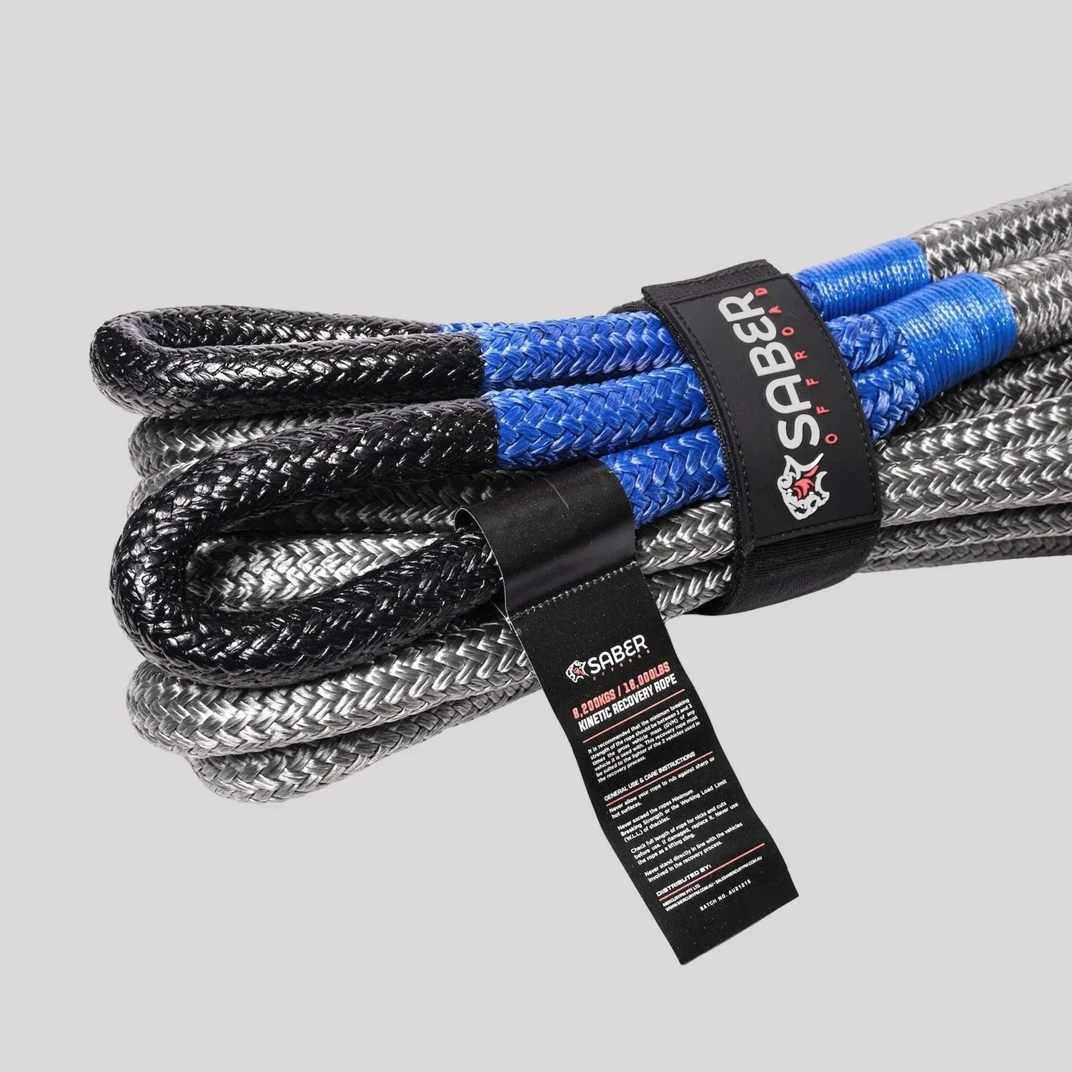 Saber 8,200kg Heavy Duty Kinetic Recovery Rope – Saber Offroad