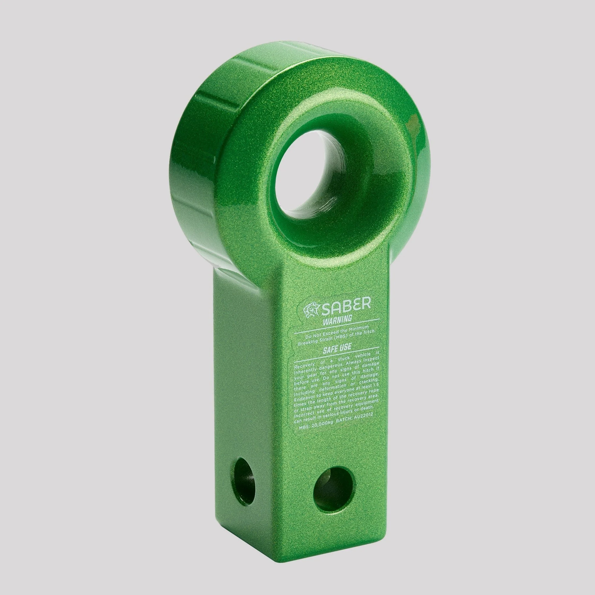 Saber Alloy Recovery Receiver Hitch – Green Prismatic – Saber Offroad