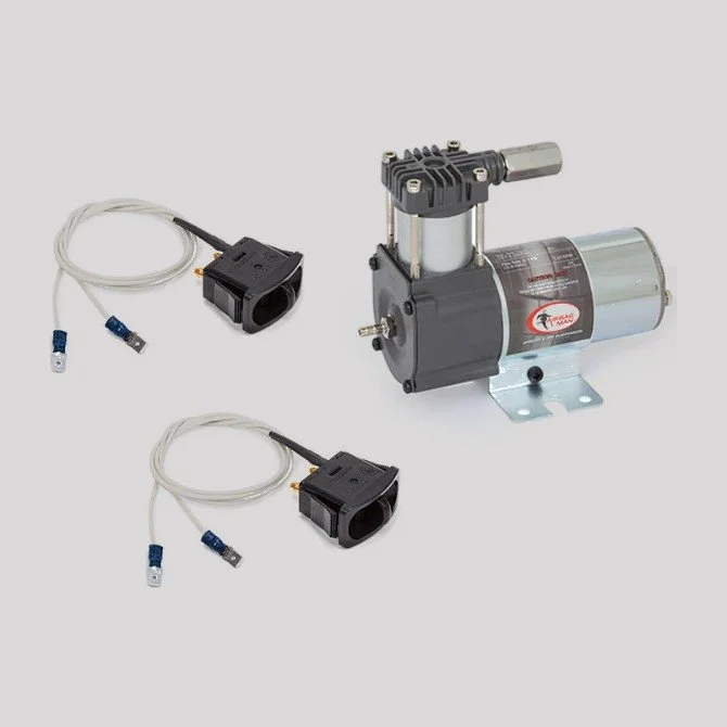 Pedders Dual Electric Paddle Air Control Kit with Light Duty Compressor (no gauge) for Defender 90/110/130, Discovery 1/2 & more