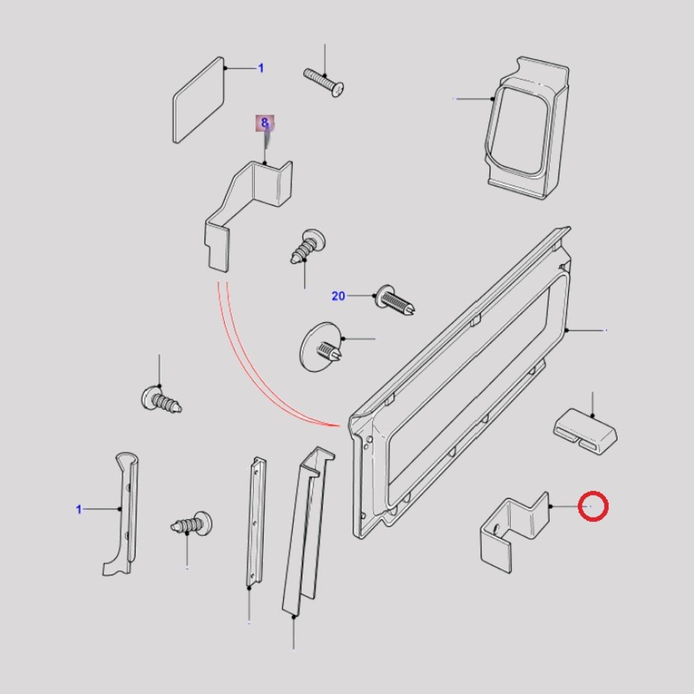 Defender Station Wagon Lower Side Window Trim Retainer Bracket – DDS Metals