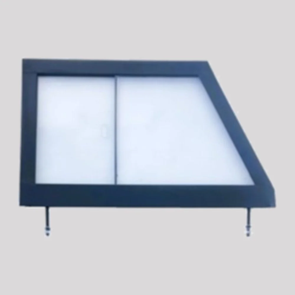 Series 2 Front Door Top – Right, Glazed, Black powder coated – DDS Metals