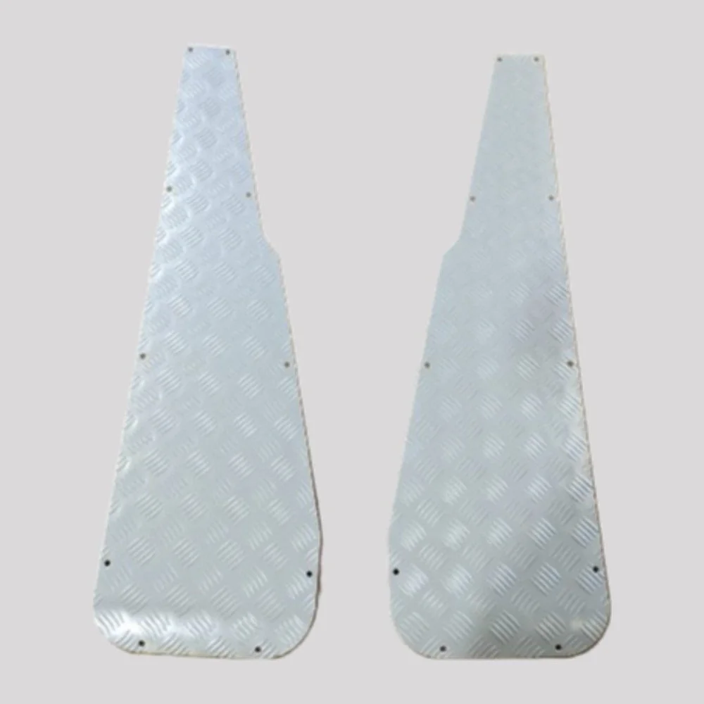 Series Chequer Plate Wing Top Protectors with Countersunk Stainless Fittings – 2mm, Silver powder coated / 3mm, Silver powder coated – DDS Metals