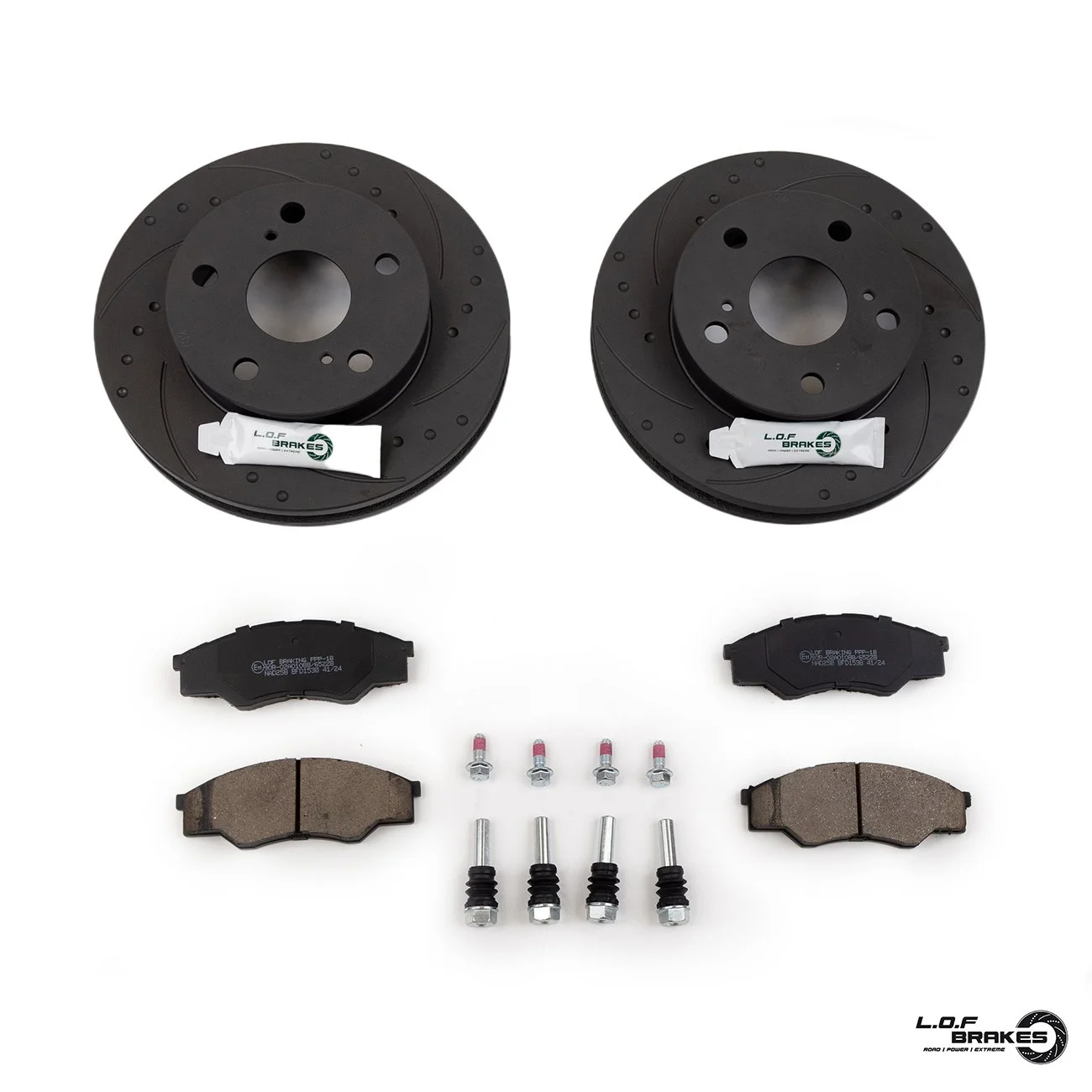 LOF POWERspec Front Brake Kit - Toyota Hilux 2.5 (05-15)