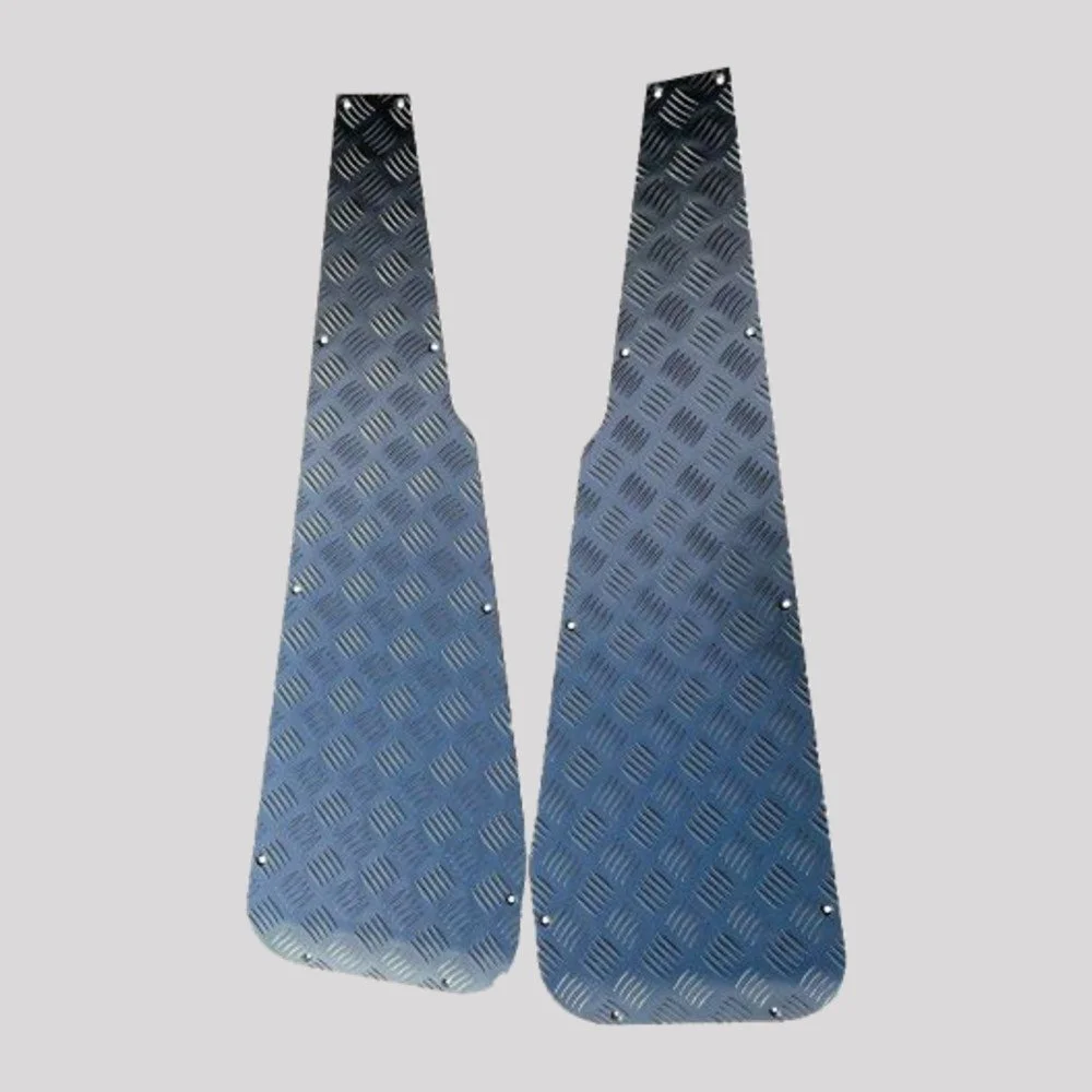 Series Chequer Plate Wing Top Protectors with Countersunk Stainless Fittings – 2mm, Black powder coated / 3mm, Black powder coated – DDS Metals