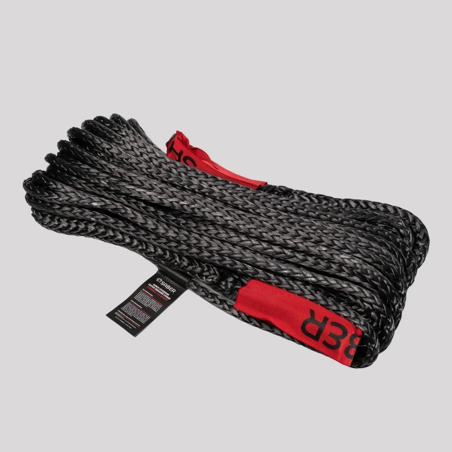 SaberPro 6,000KG Black Winch Extension Rope w/Red Sheath Eyes - 20M – Saber Offroad