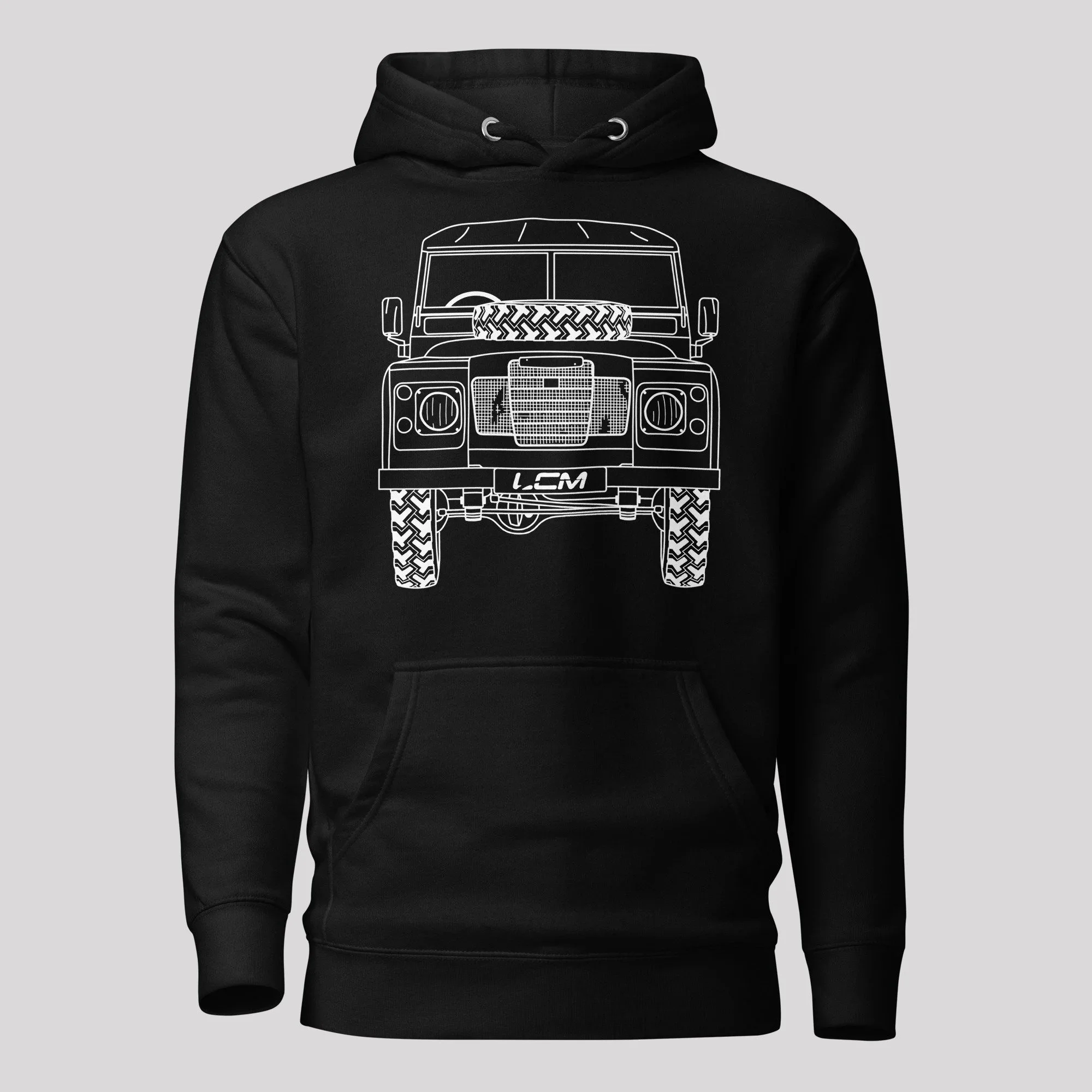 Land Rover Series Hand Drawn hoodie – Black