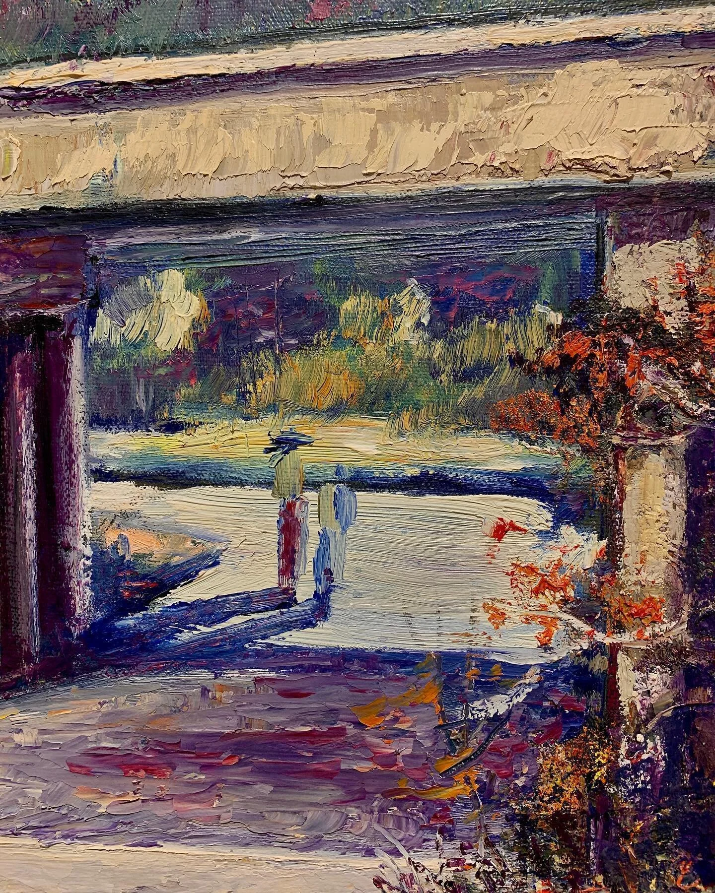 A little sneak peek of our most current rotation&mdash;more Tolliver from our Old Favorites!! These and many more are now downstairs and open to the public for a limited time. For now, enjoy these rich detail shots of #WilliamTolliver&rsquo;s beautiful work.❤️ #Tolliver #artmuseum #louisianamuseums #arthistory #africanamericanart #blackarthistory #landscape #impasto #painting