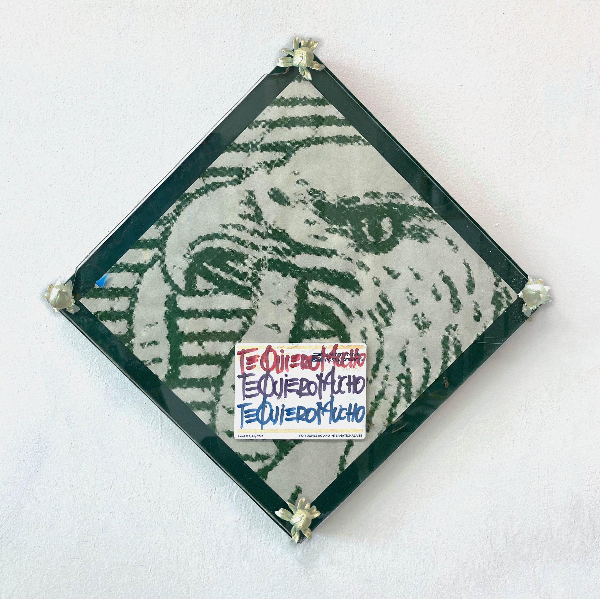 FTM (40.702985, -73.942753) - Green Bill Board, 2020, 14 x14 inches.