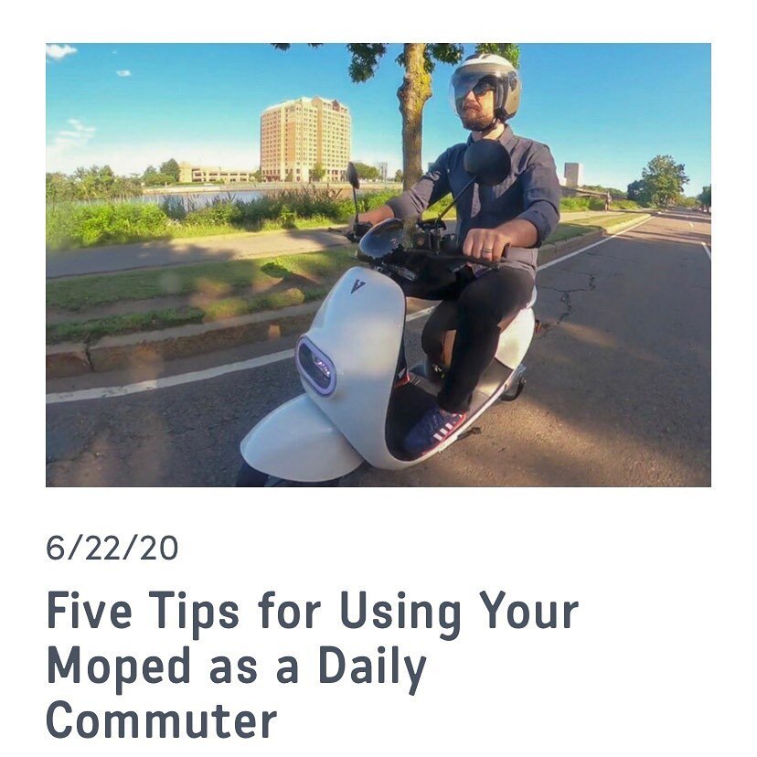 Committed to using your #moped as a commuter? Here are five expert tips to help with that! We also recommend waterproof pants and all-weather tires for our winter commuters! ❄️🌧

Link in bio!