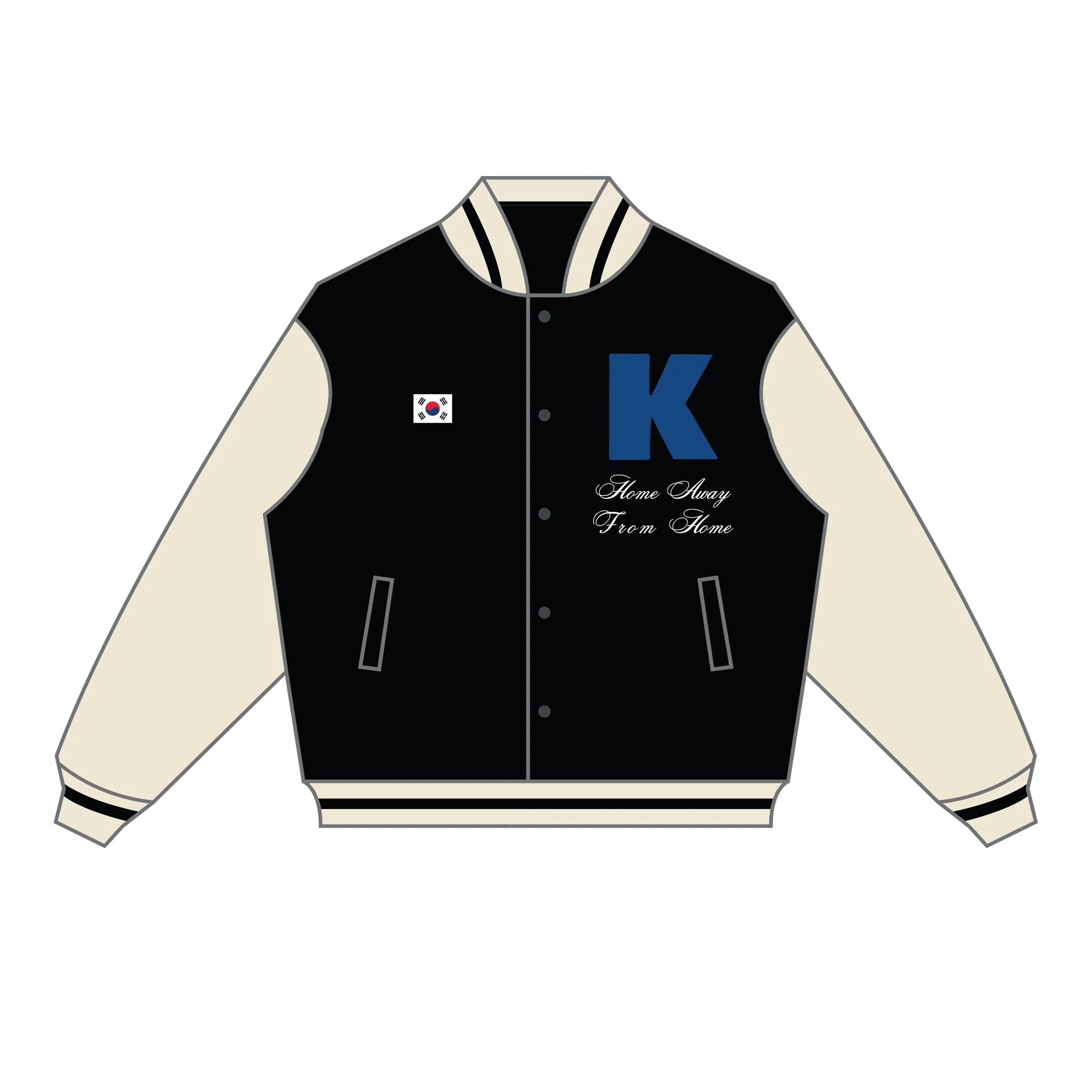 Korea, Away Varsity Jacket (Black)
