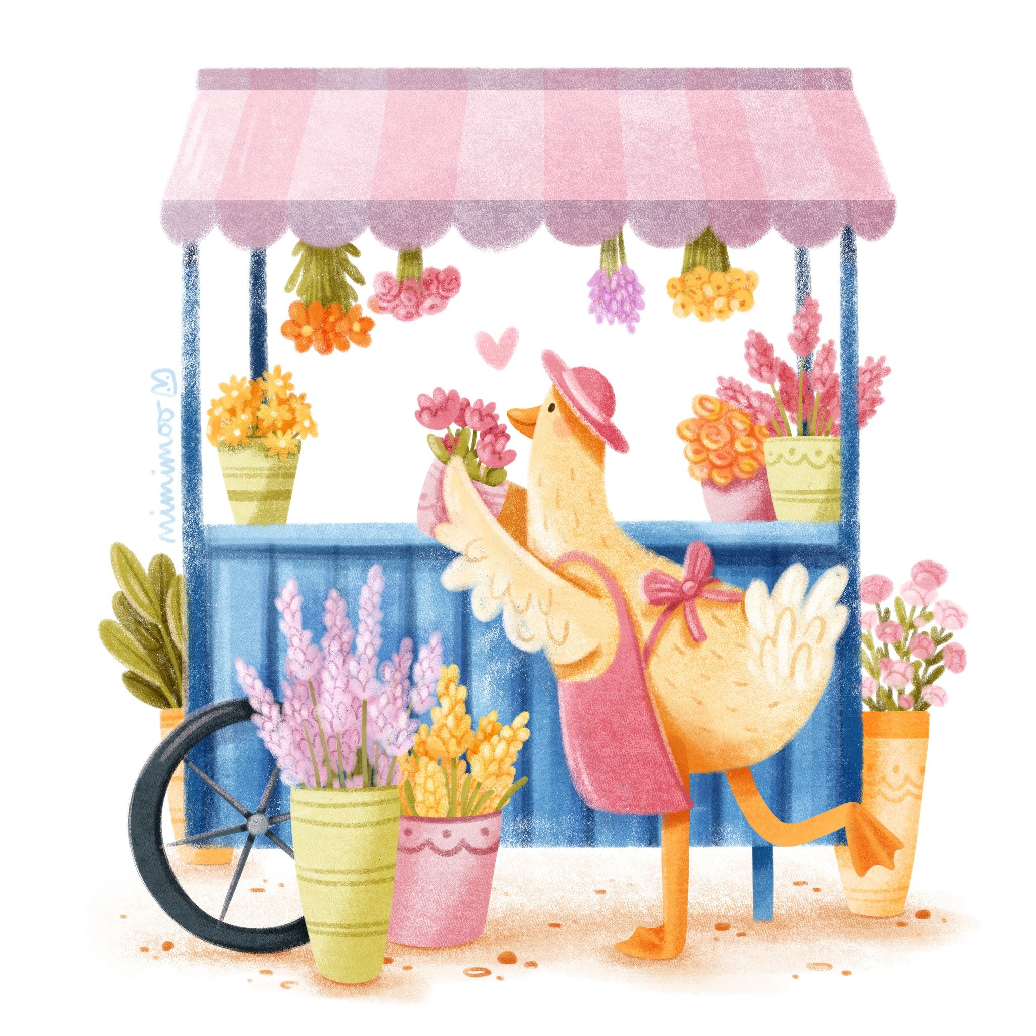Ducky has lots of lovely flowers for sale from her garden today! 🌷🌼🌻

Have been working on this illustration on and off for a couple of weeks after my patrons voted for it in one of our polls, which is very helpful because I always have far more s