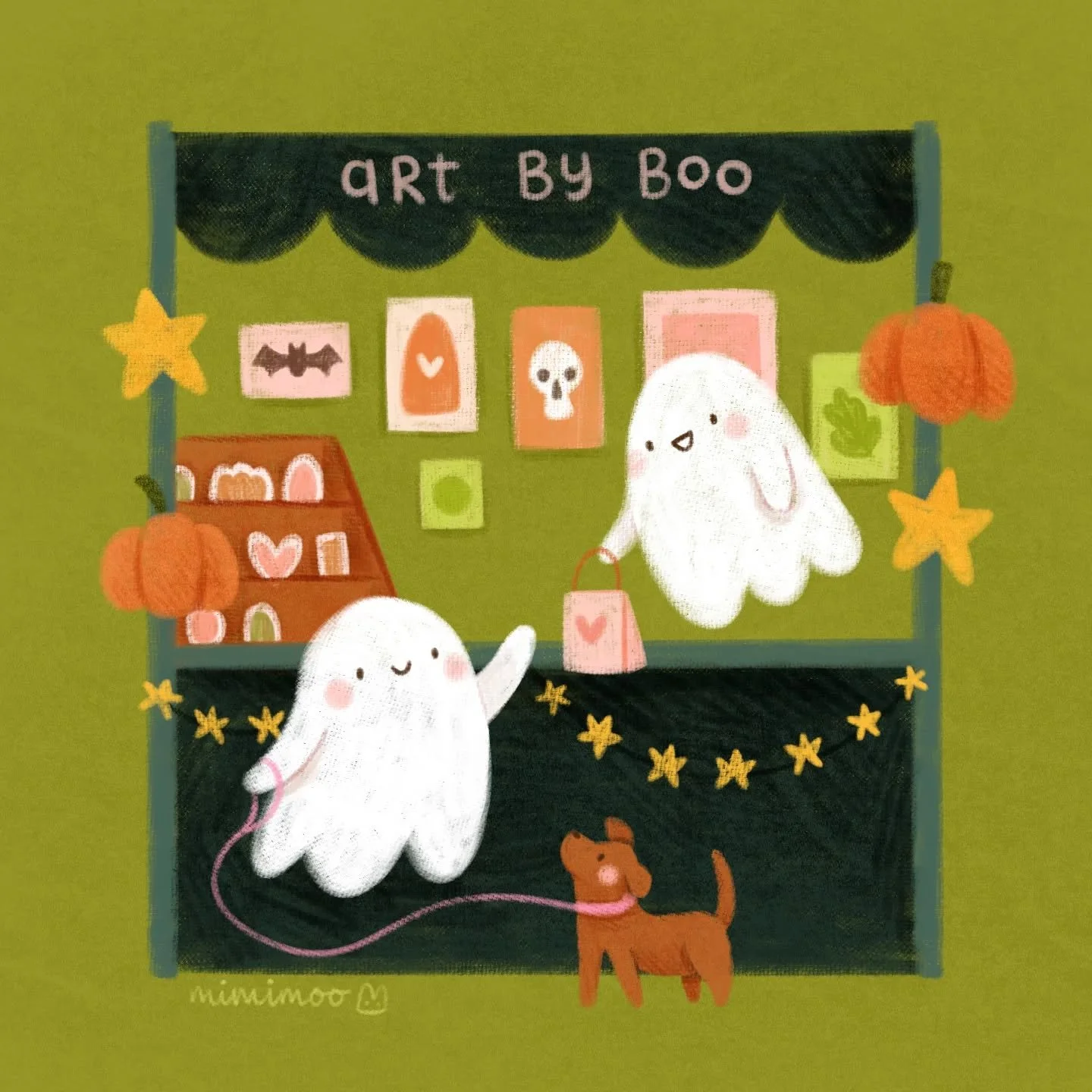 The third prompt for #TheSpookyArtistChallenge 'scary art market stall' 👻 I might have gone a bit light on the 'scary' part!

I'm having the best time co-hosting this challenge with @dakshagiri 💖

Brushes I used (from my brush packs):
⭐ Soft Canvas
