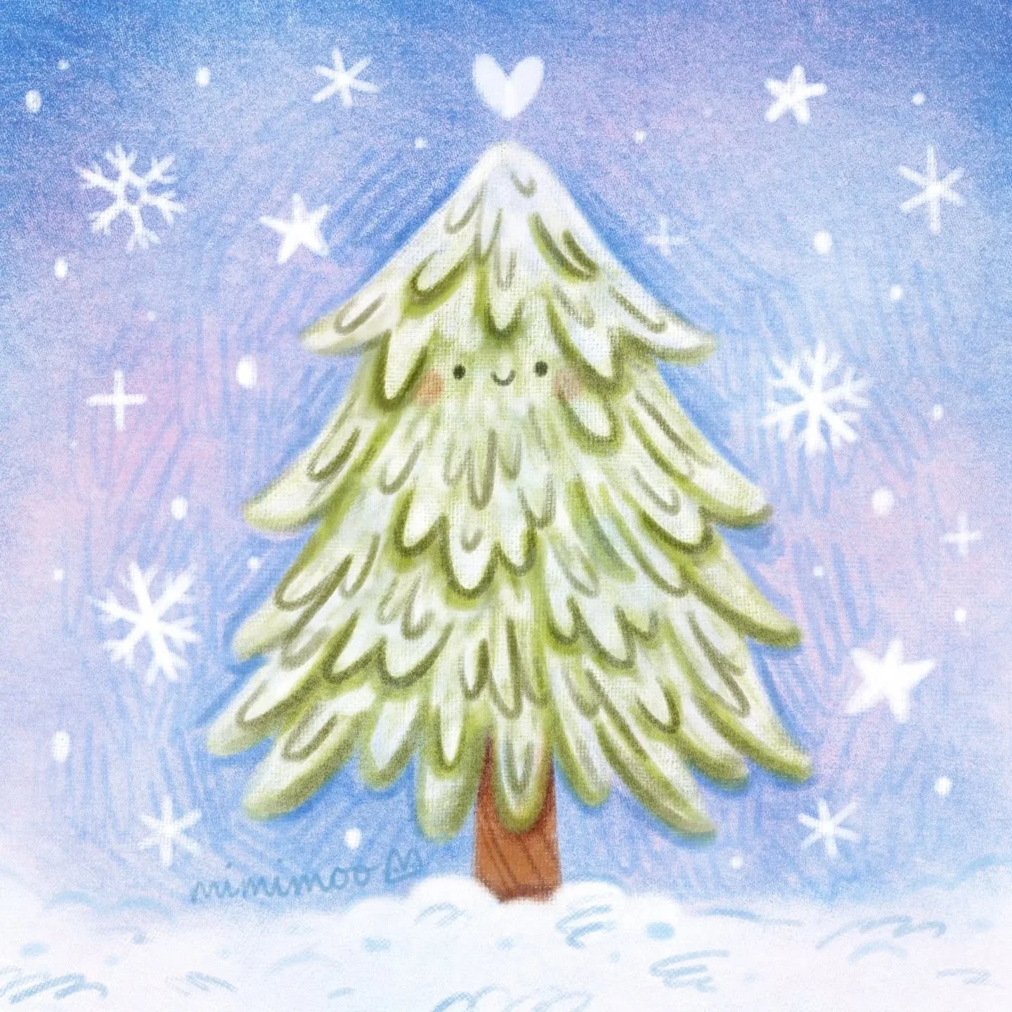 This little tree is getting excited to be dressed up in lights and tinsel next month! 🎄✨

I really love the background on this one, I layered up different colours using my Textured Pencil Light brush from my third brush pack - swipe for a closeup!

