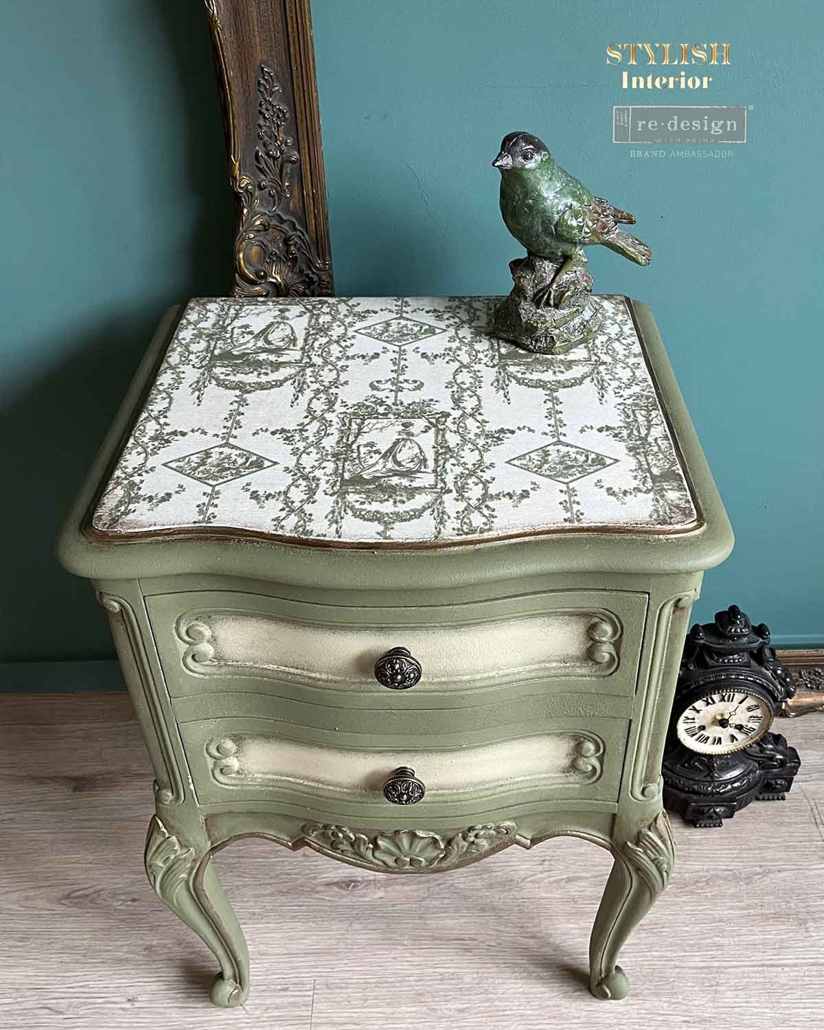 Photo of Furniture sample with Chasing Petals decoupage fiber by Kacha