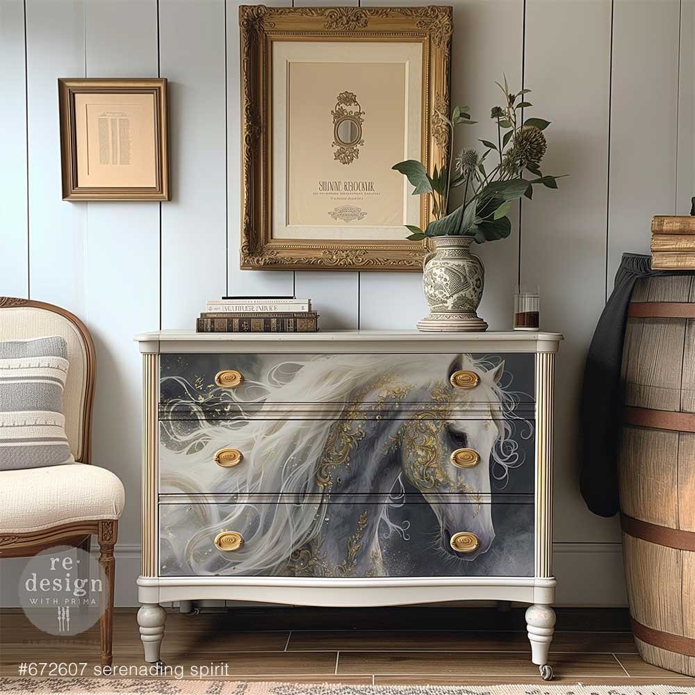 Serenading Spirit A1 Decoupage Fiber Furniture Sample