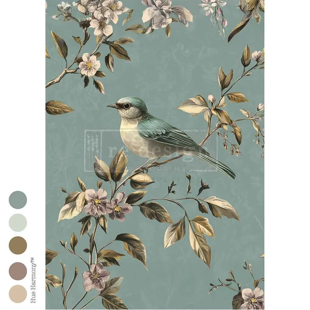 Blue Song Decoupage Fiber Paper