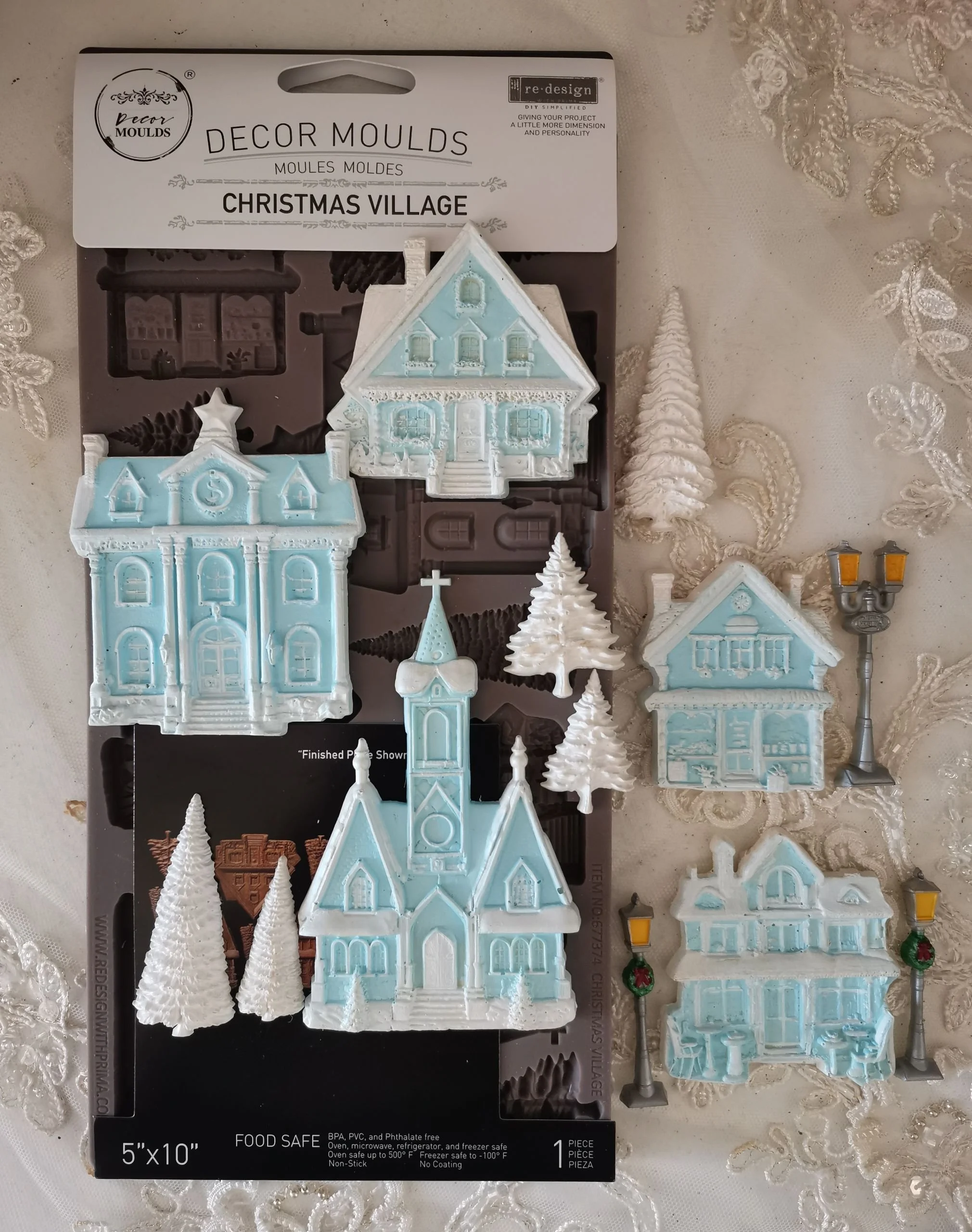 Christmas Village Decor Mould Project Sample