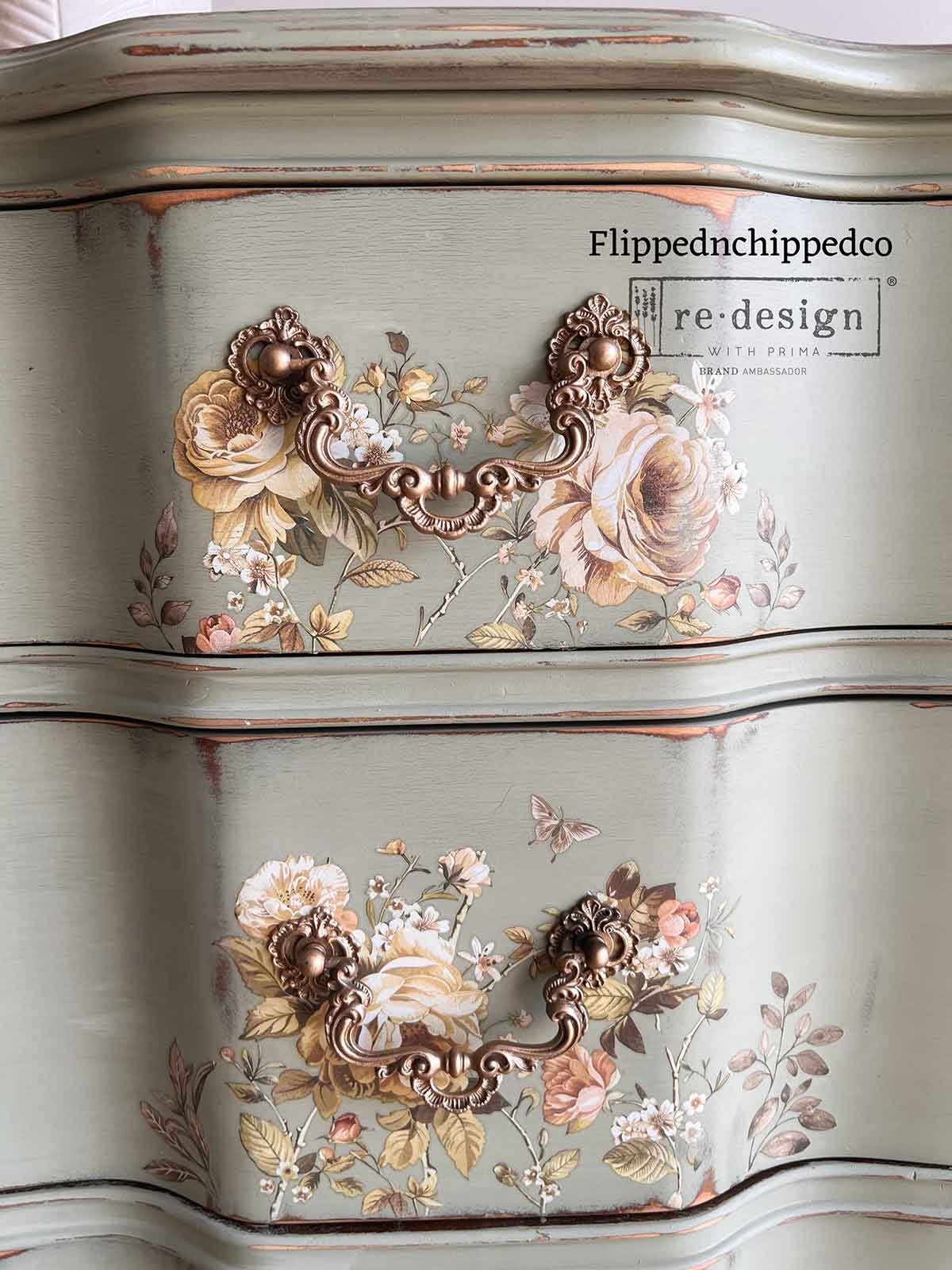 Belle E'poque Blooms Middy Decor Transfer Furniture Sample