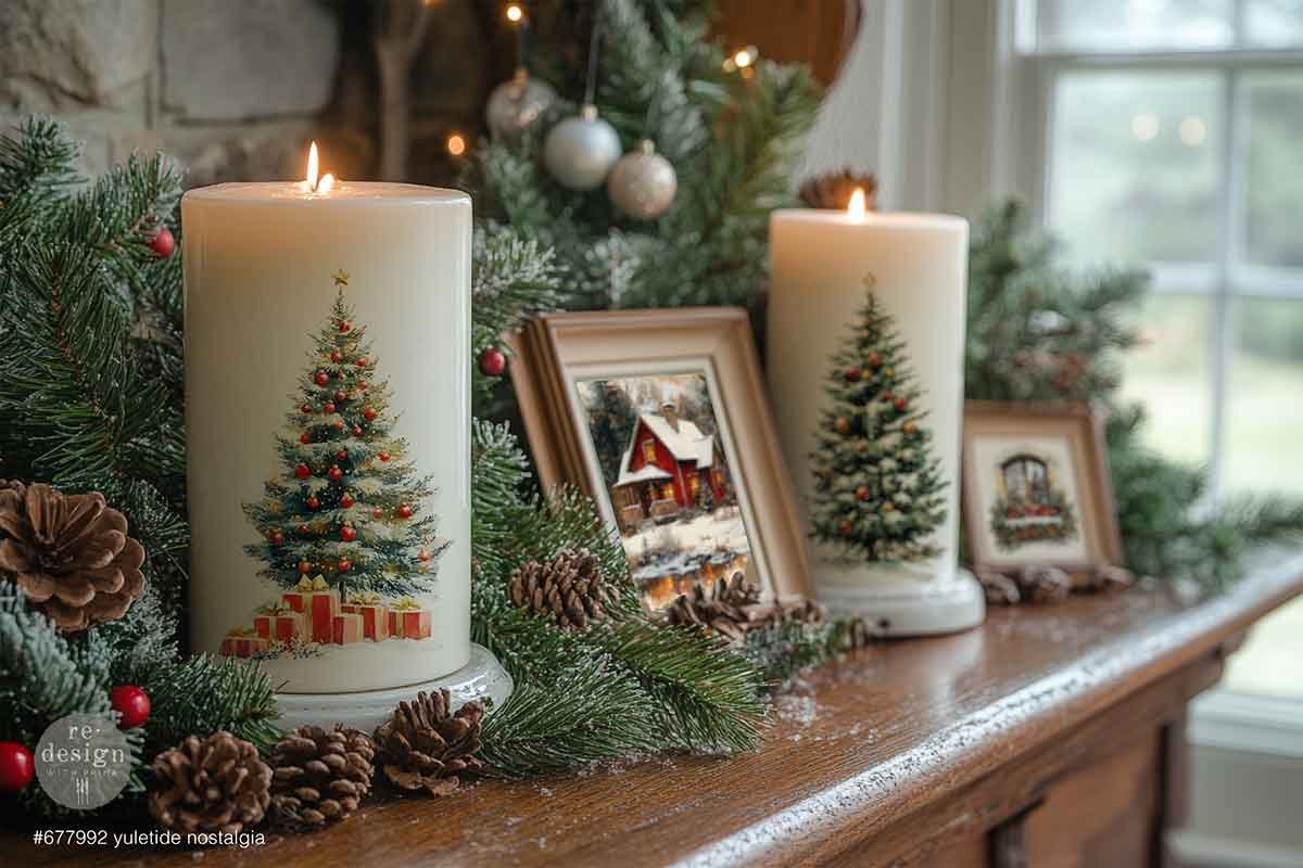 Yuletide Nostalgia Middy Decor Transfer Project Sample