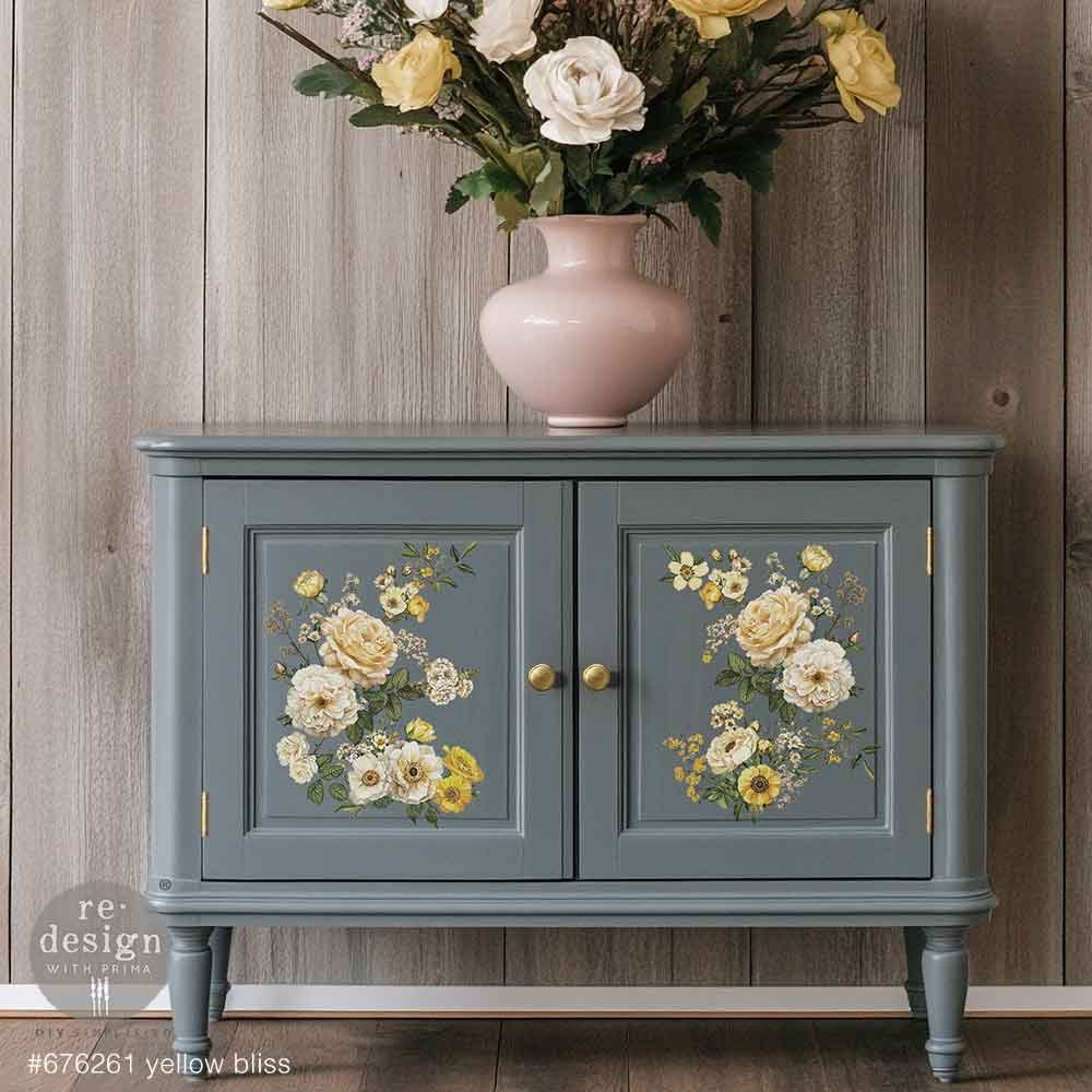 Furniture Sample with yellow Bliss Middy Decor Transfer