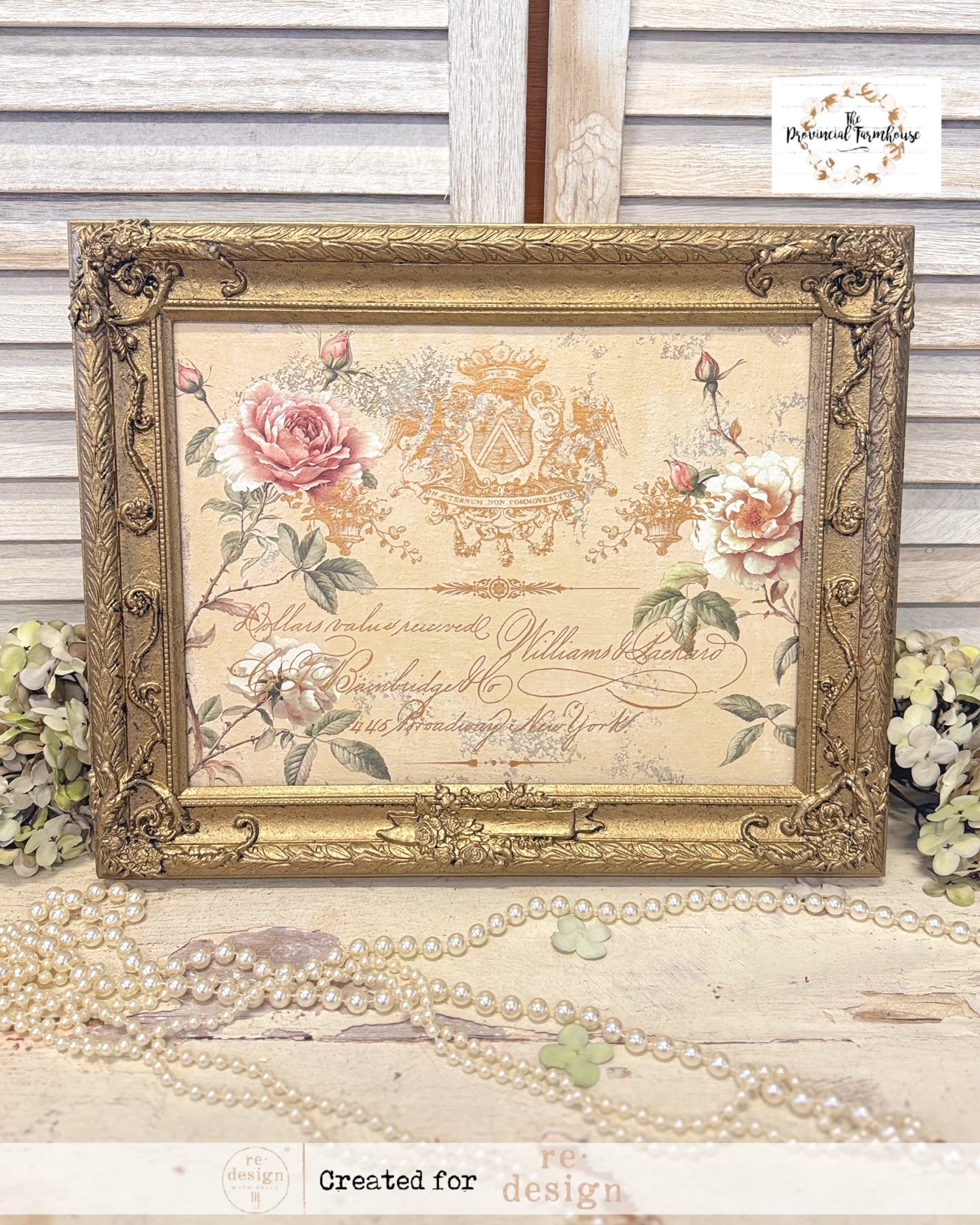 Photo of Decor Sample using Queen's Glory Maxi Transfer