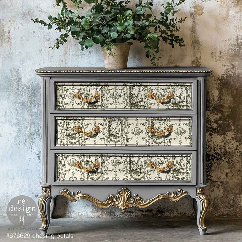 Photo of Furniture sample with Chasing Petals Decoupage Fiber by Kacha