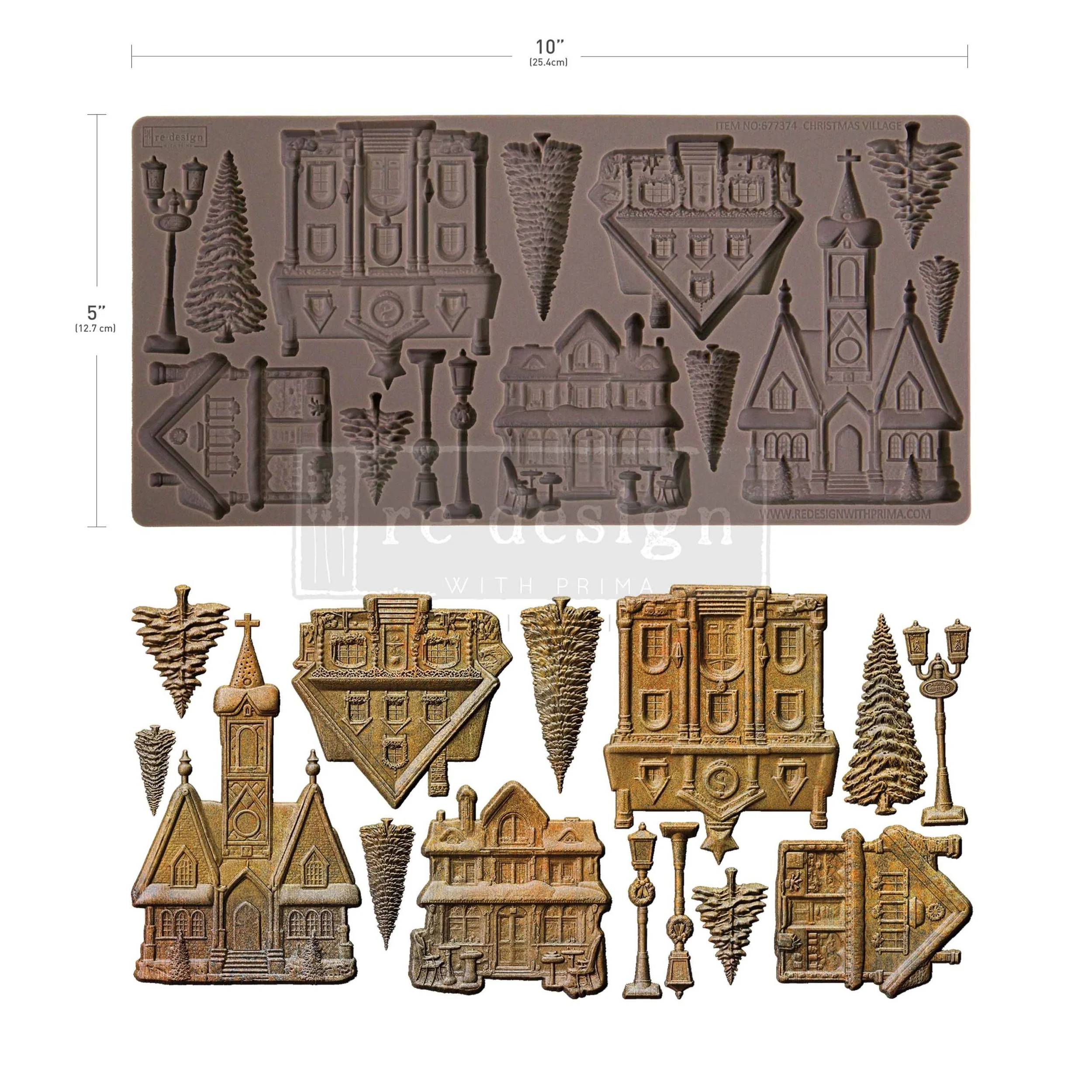 Christmas Village Decor Mould