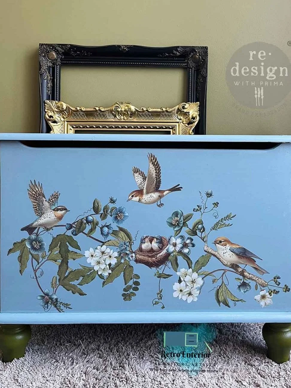 Aviary Elegance Large Flat Decor Transfer Project Sample
