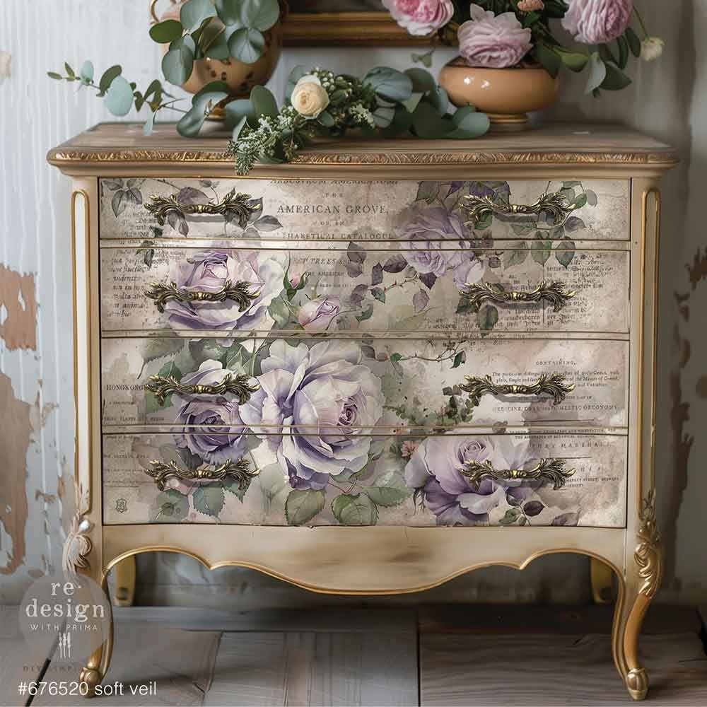 Photo of Furniture sample with Soft Veil Decoupage Paper