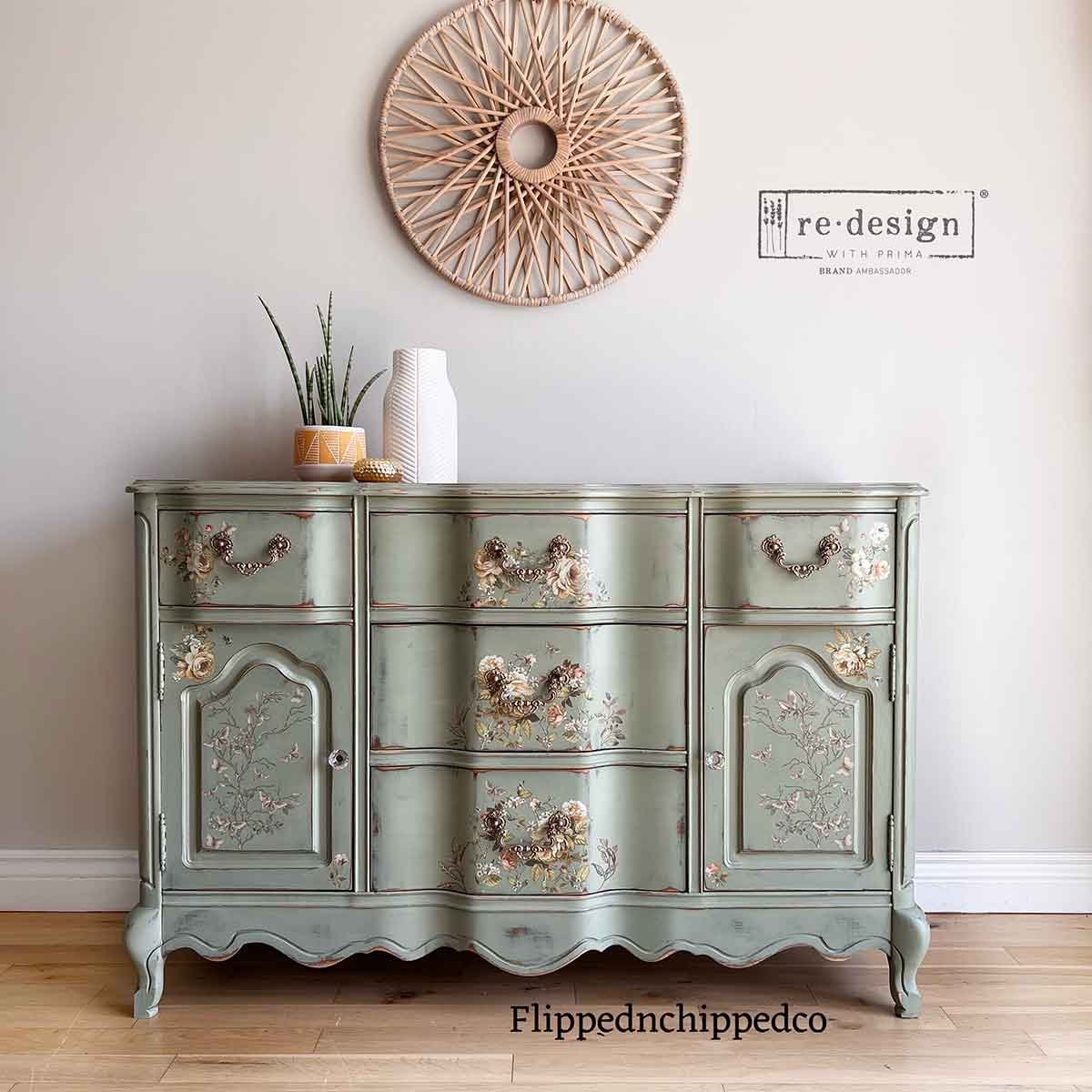 Belle E'poque Blooms Middy Decor Transfer Furniture Sample