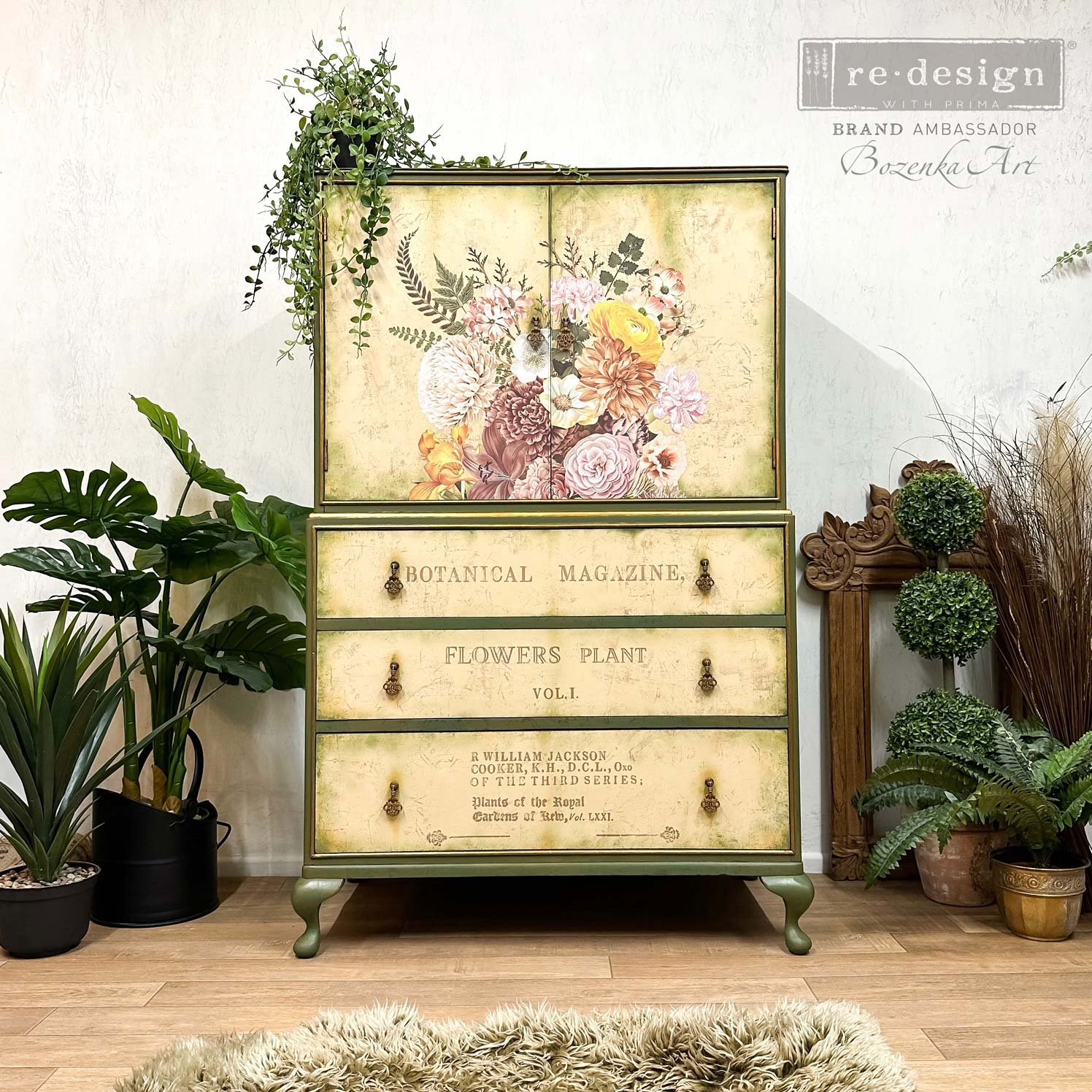 WOODLAND FLORAL DECOR TRANSFER FURNITURE SAMPLE