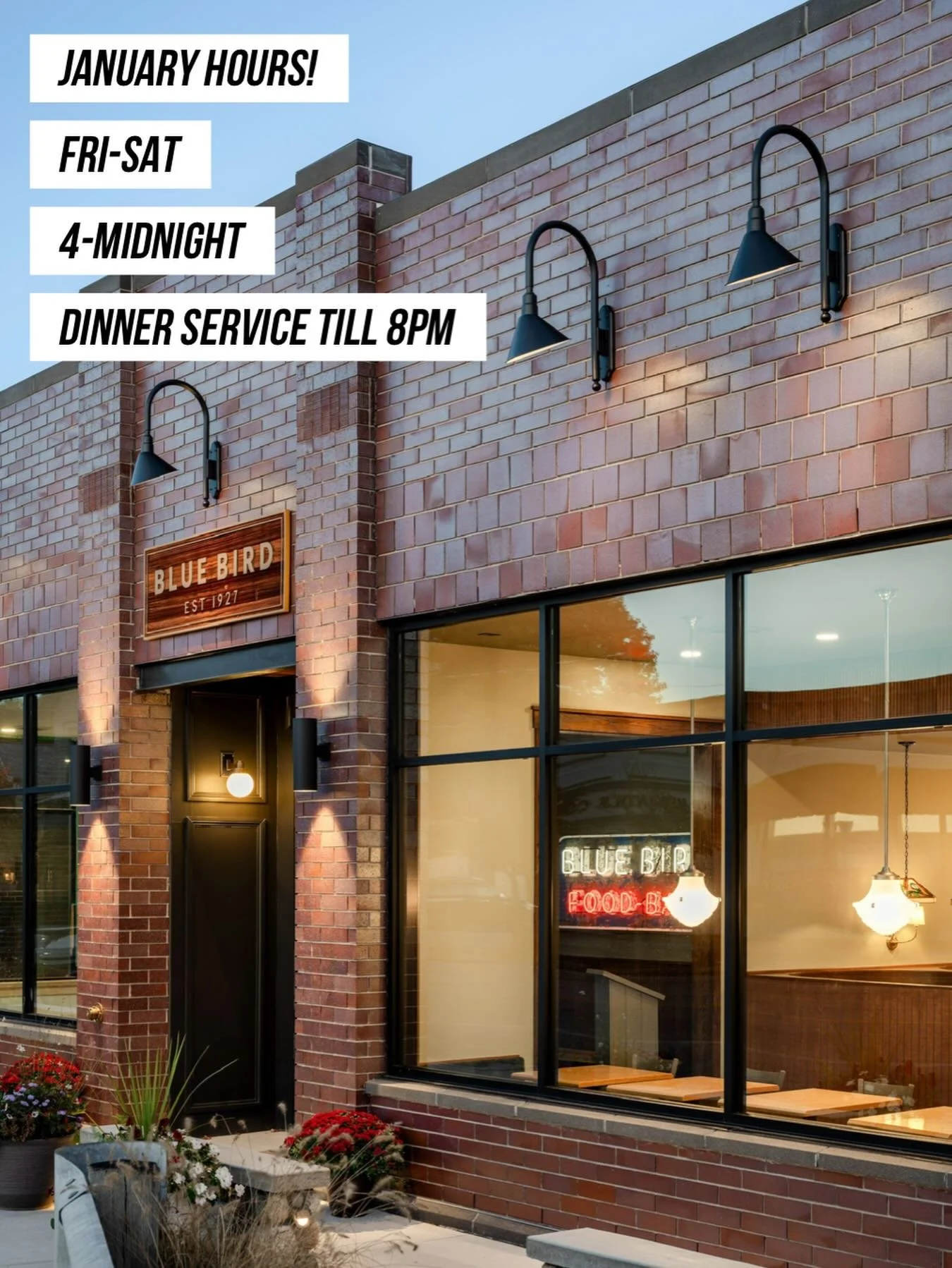 Upcoming hours, beginning the week of January 18:

Friday and Saturday
4-midnight, dinner service till 8pm.

We&rsquo;re winding down our hours so we can&hellip;well&hellip;finish a few important and lingering construction projects. 🙄 

Not sure if 