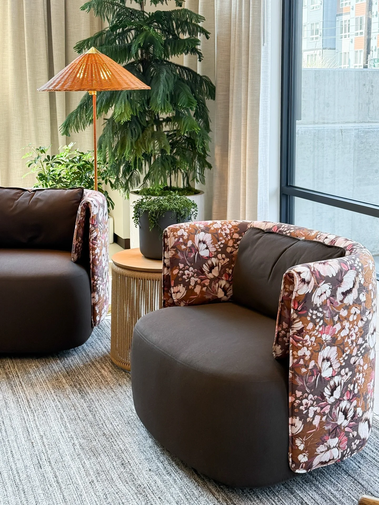 Perfect Elio textile play by the design team. 🤎 #bernhardtdesign