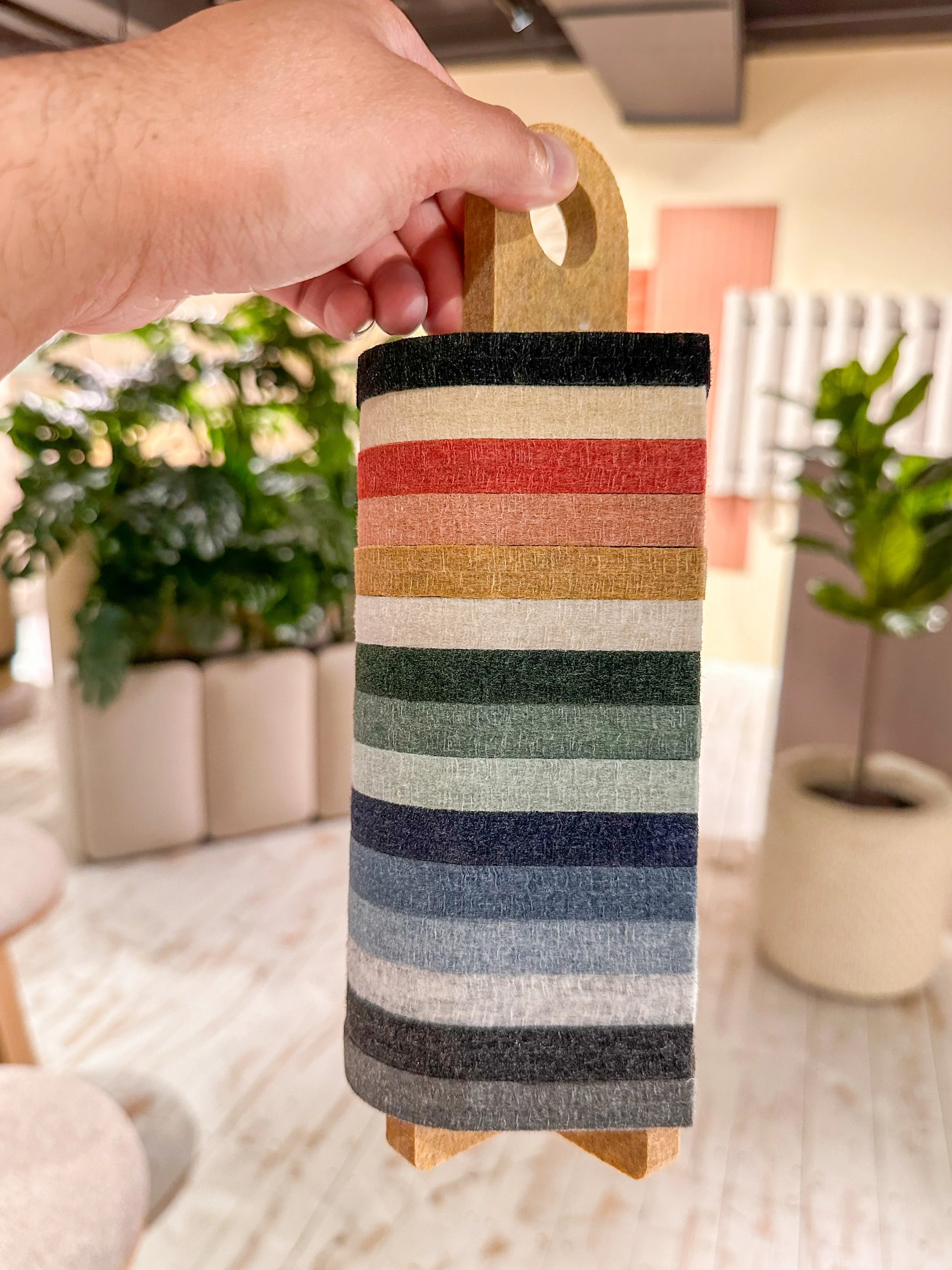 Have you gotten your hands on the new BuzziFelt colors? Lots of ways to play with the new BuzziPixl modular wall paneling too! 🤎